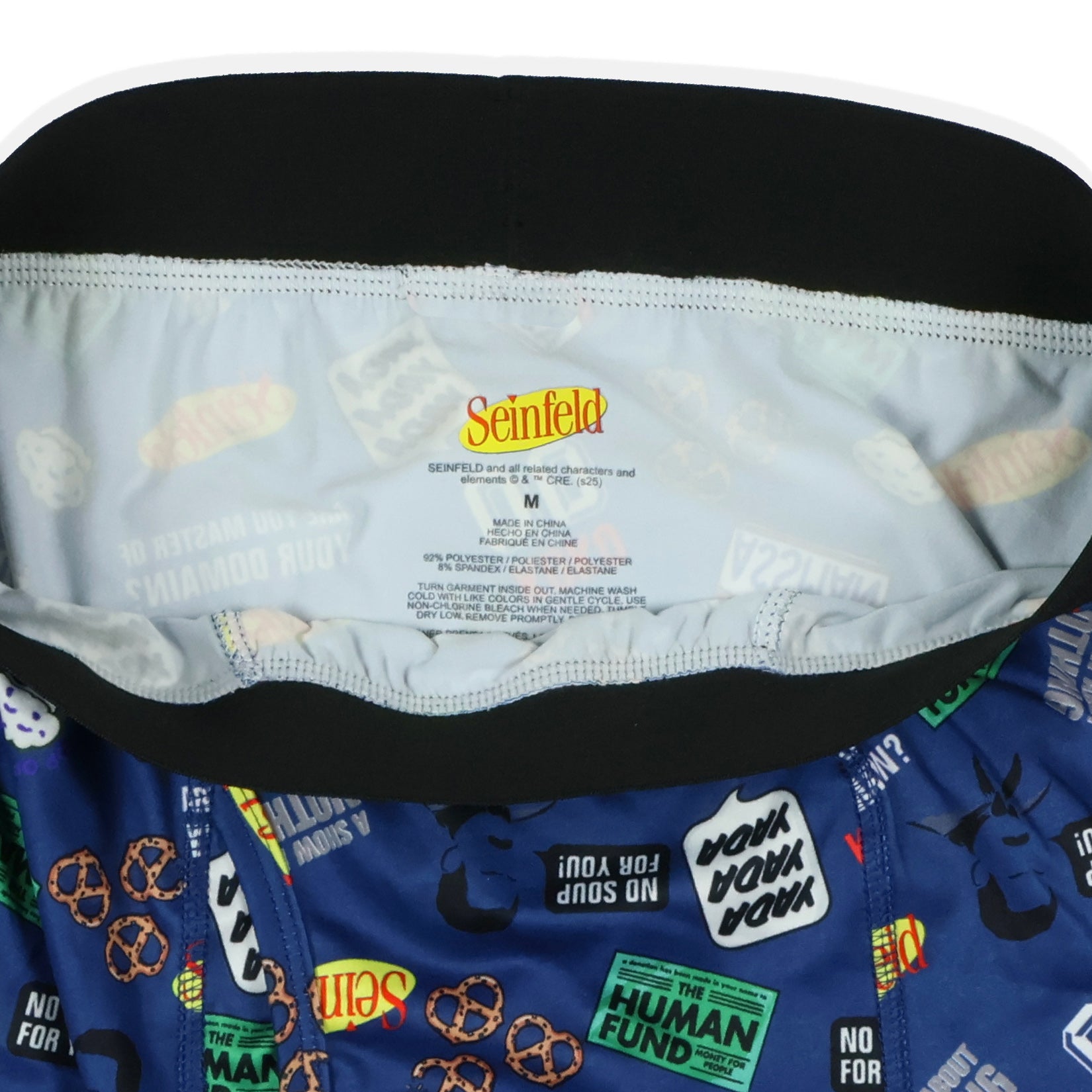 Seinfeld Boxer Briefs Men's No Soup for You TV Show Quotes Underwear