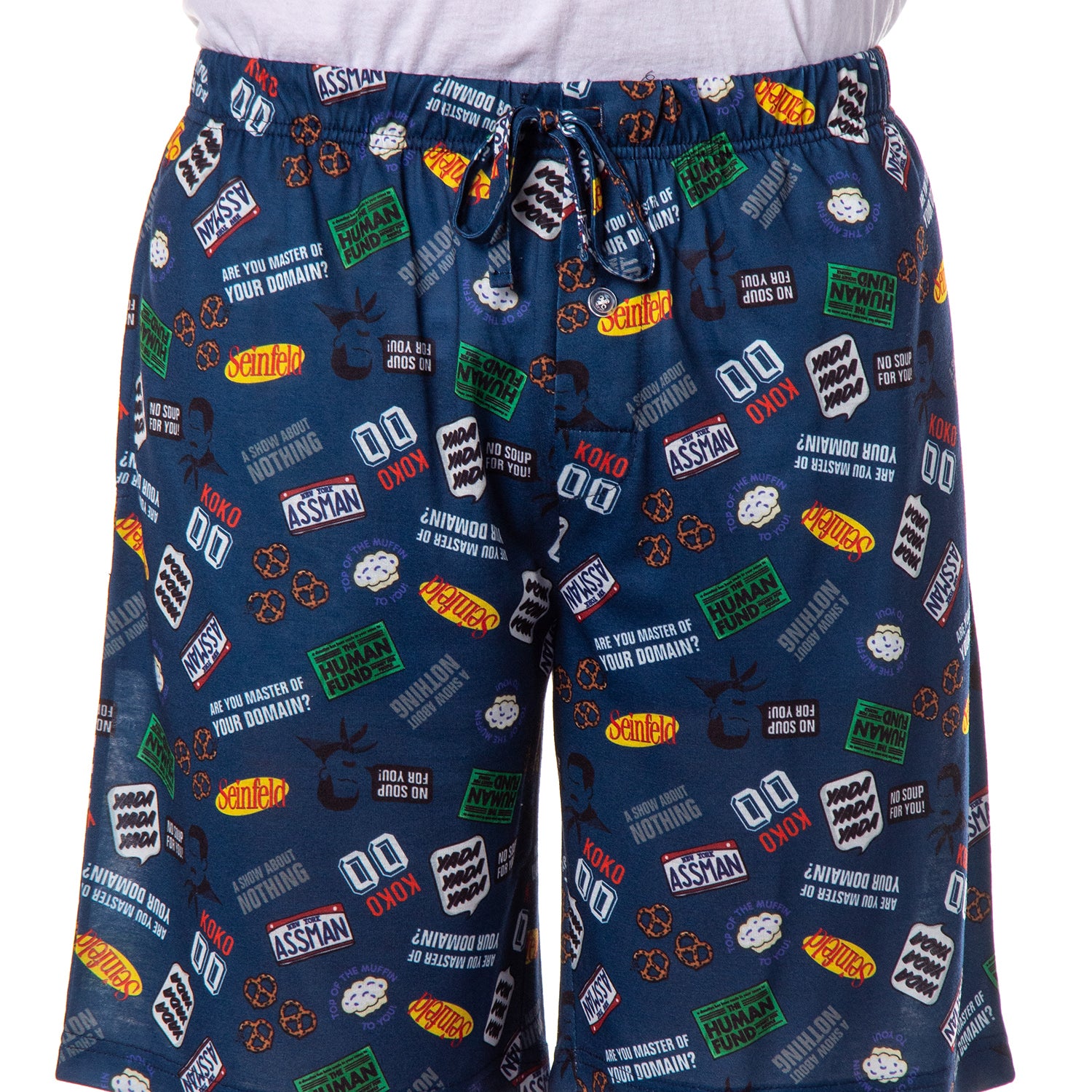 Seinfeld Pajamas Men's TV Series Master of Your Domain Lounge Sleep Shorts