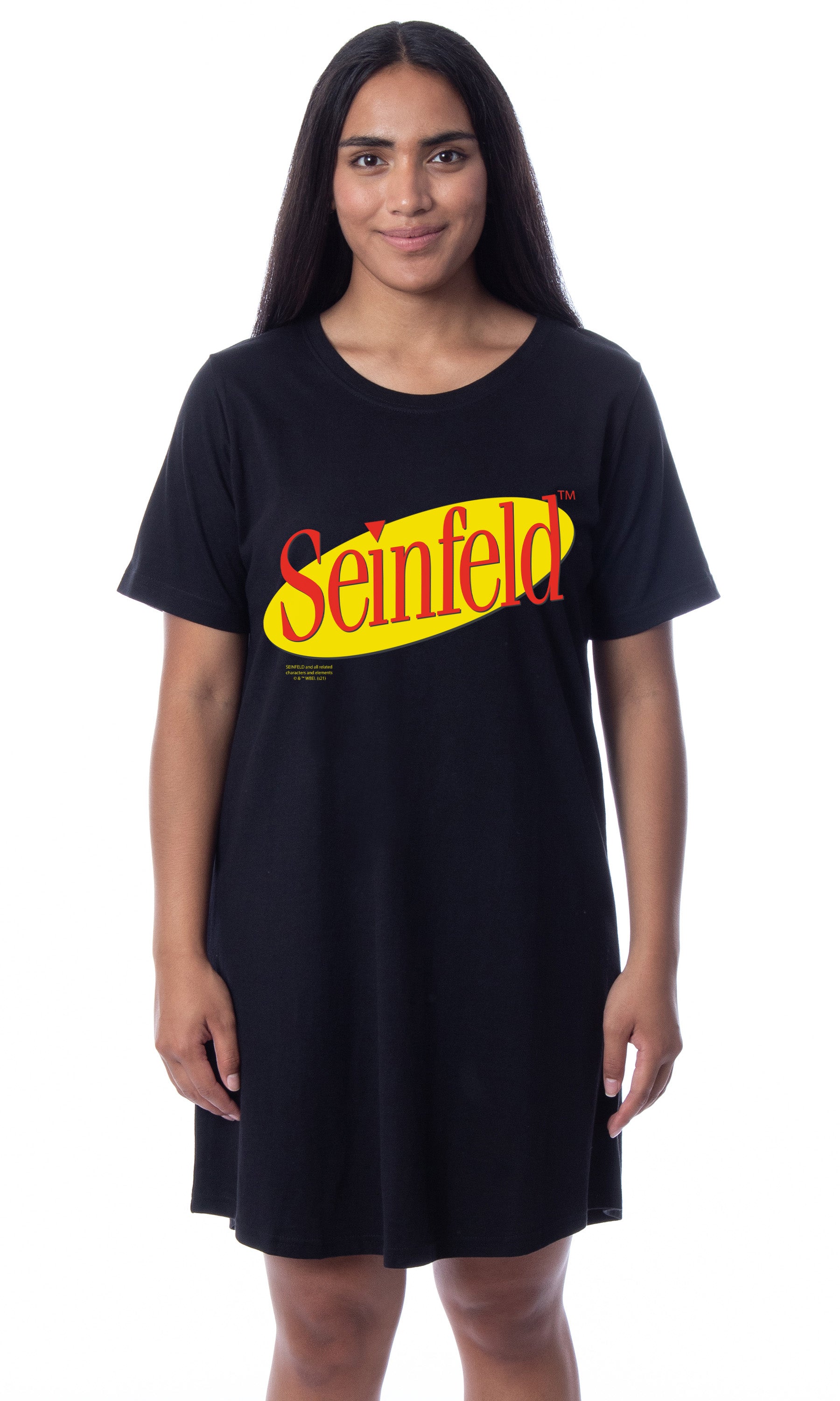 Seinfeld Womens' TV Show Logo Icon Nightgown Sleep Pajama Shirt