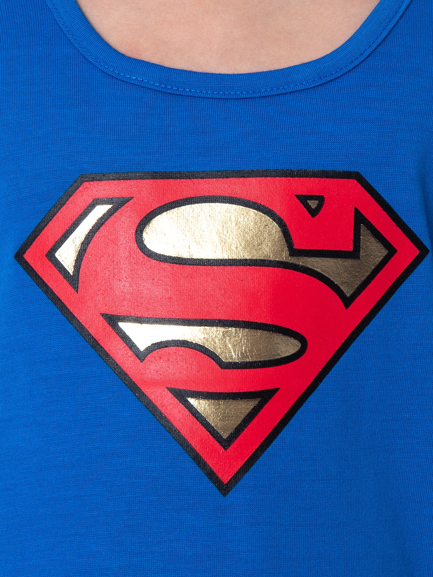 Dc Comics Girls' Superman Classic Logo Racerback Tank Shorts Pajama Set