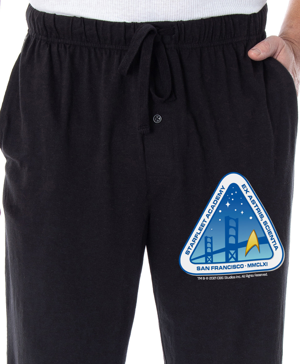 Star Trek Men's Starfleet Academy Ex Astris, Scientia Logo Pajama Pants