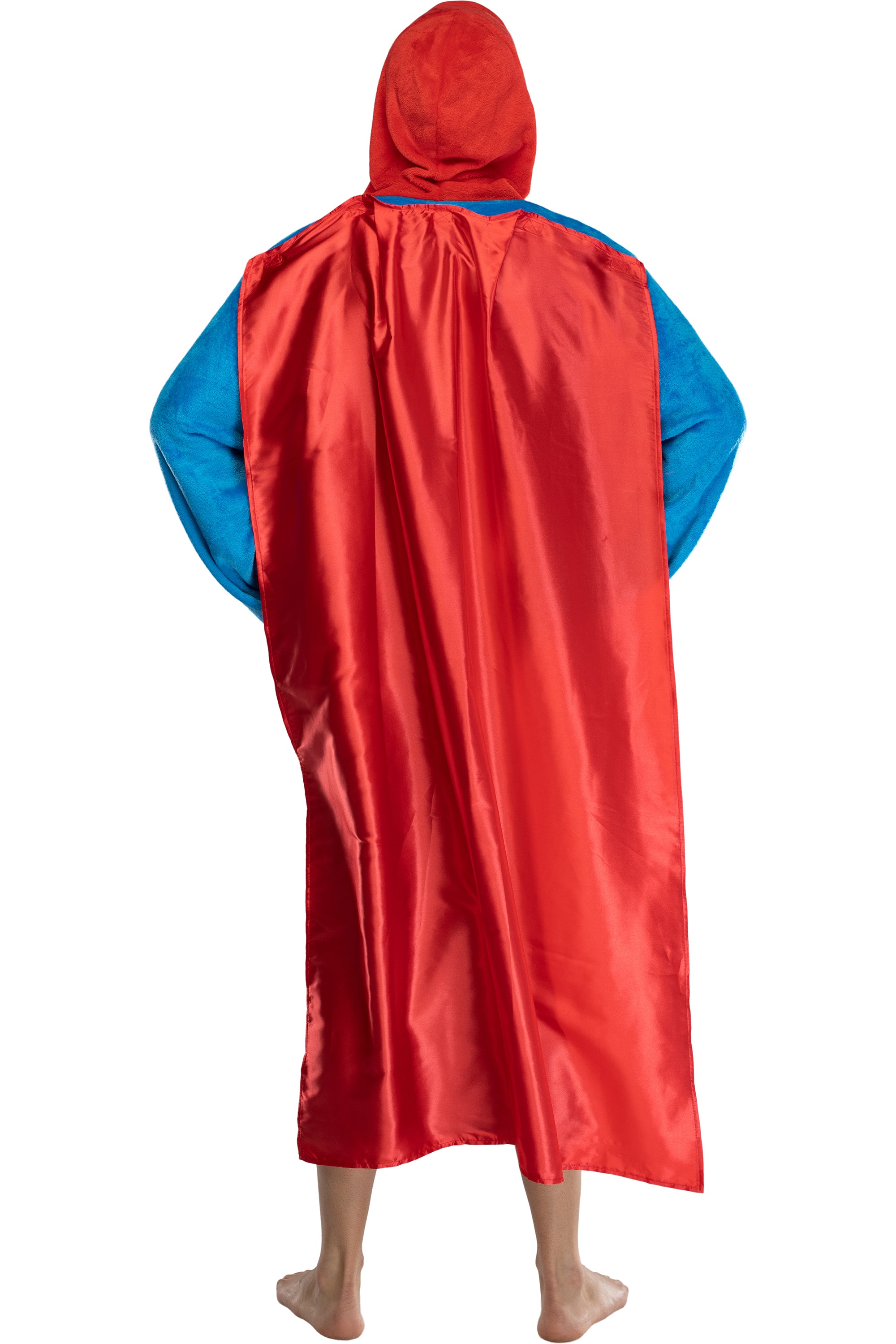 DC Comics Men's Fleece Hooded Costume Robe Pajama Lounge