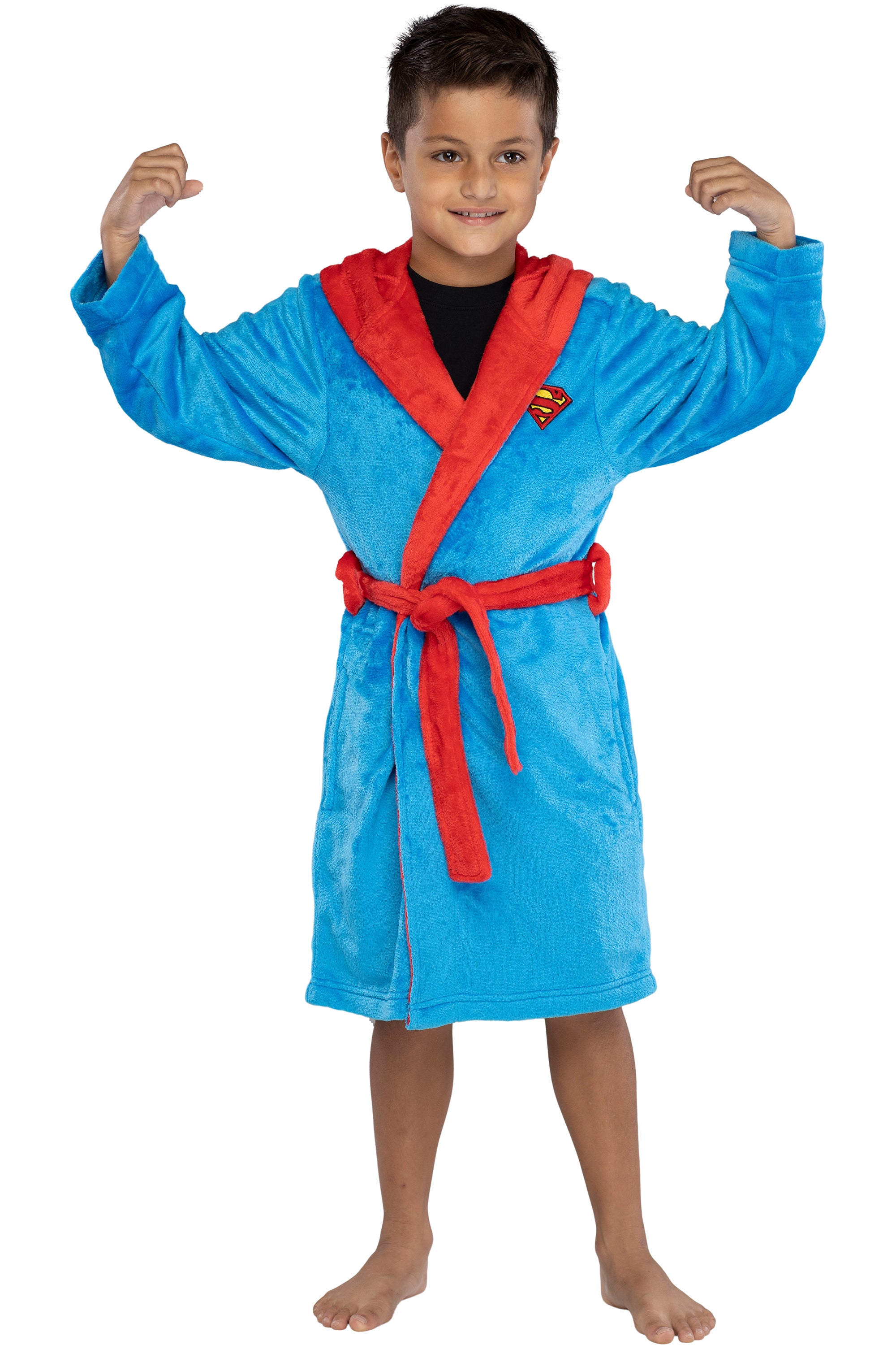 DC Comics Kids Superhero Plush Fleece Hooded Costume Robe
