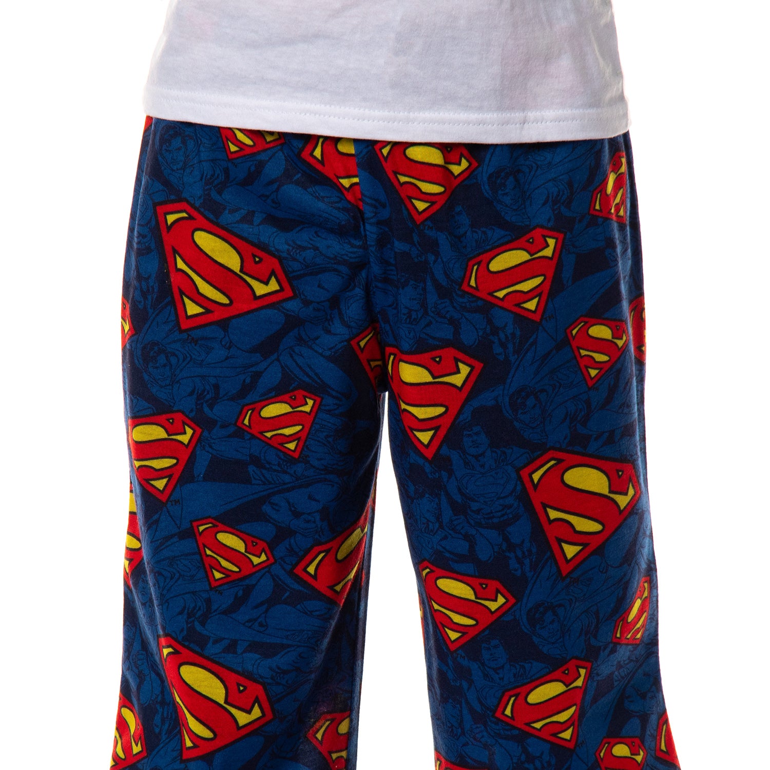 DC Comics Superman Pajama Pants Boys' All-Over Logo Shield Design