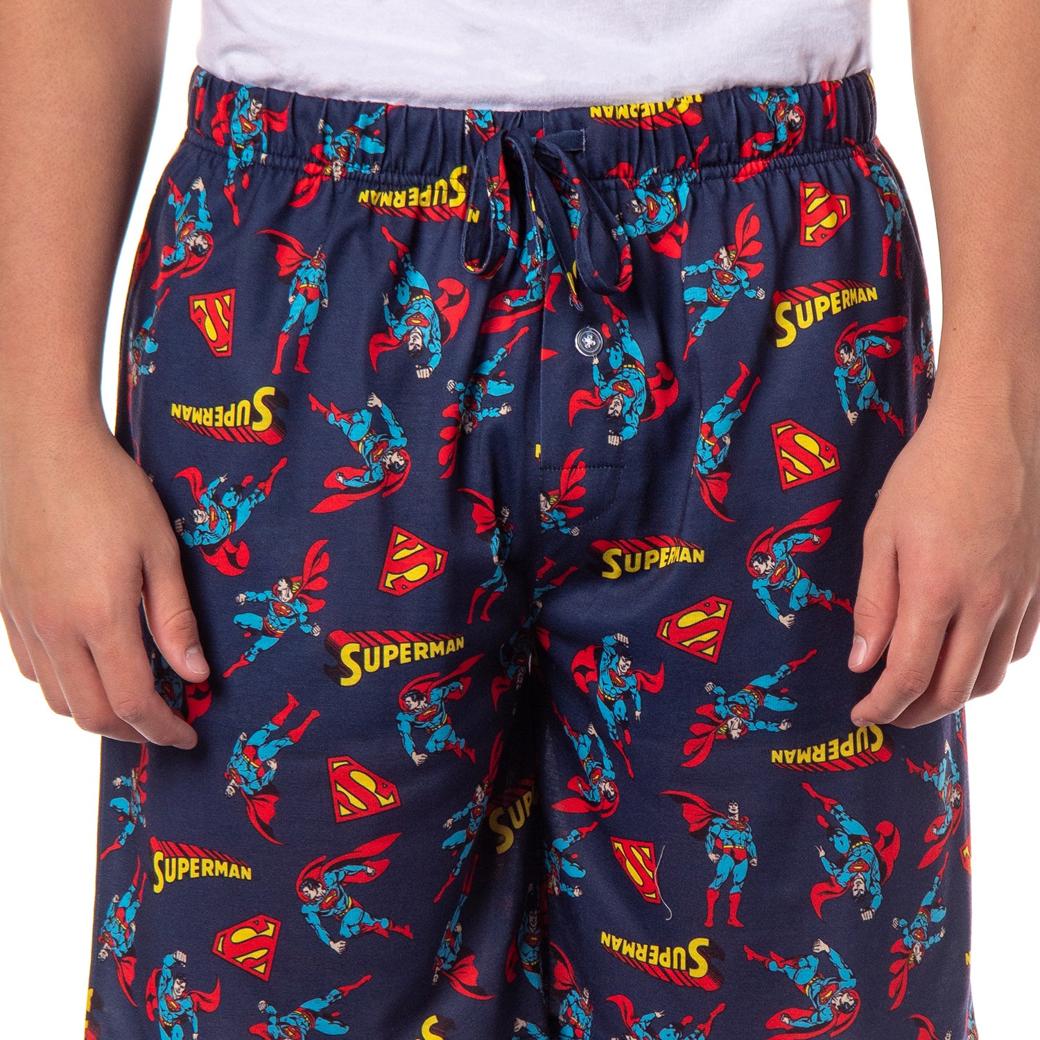 DC Comics Superman Pajama Shorts Men's All Over Print Lounge Bottoms