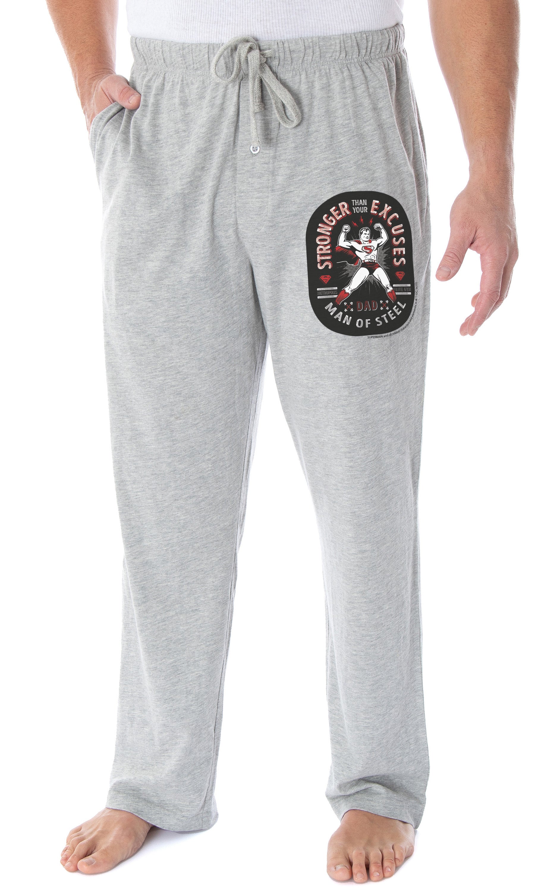 DC Comics Mens' Superman Man of Steel Father's Day Loungewear Pajama Pants