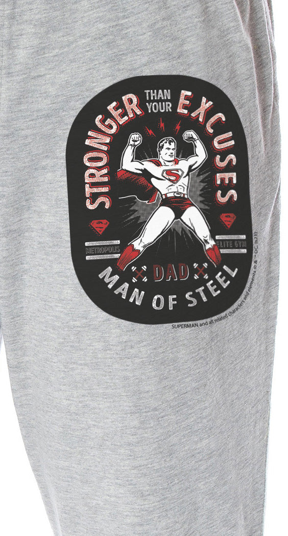 DC Comics Mens' Superman Man of Steel Father's Day Loungewear Pajama Pants