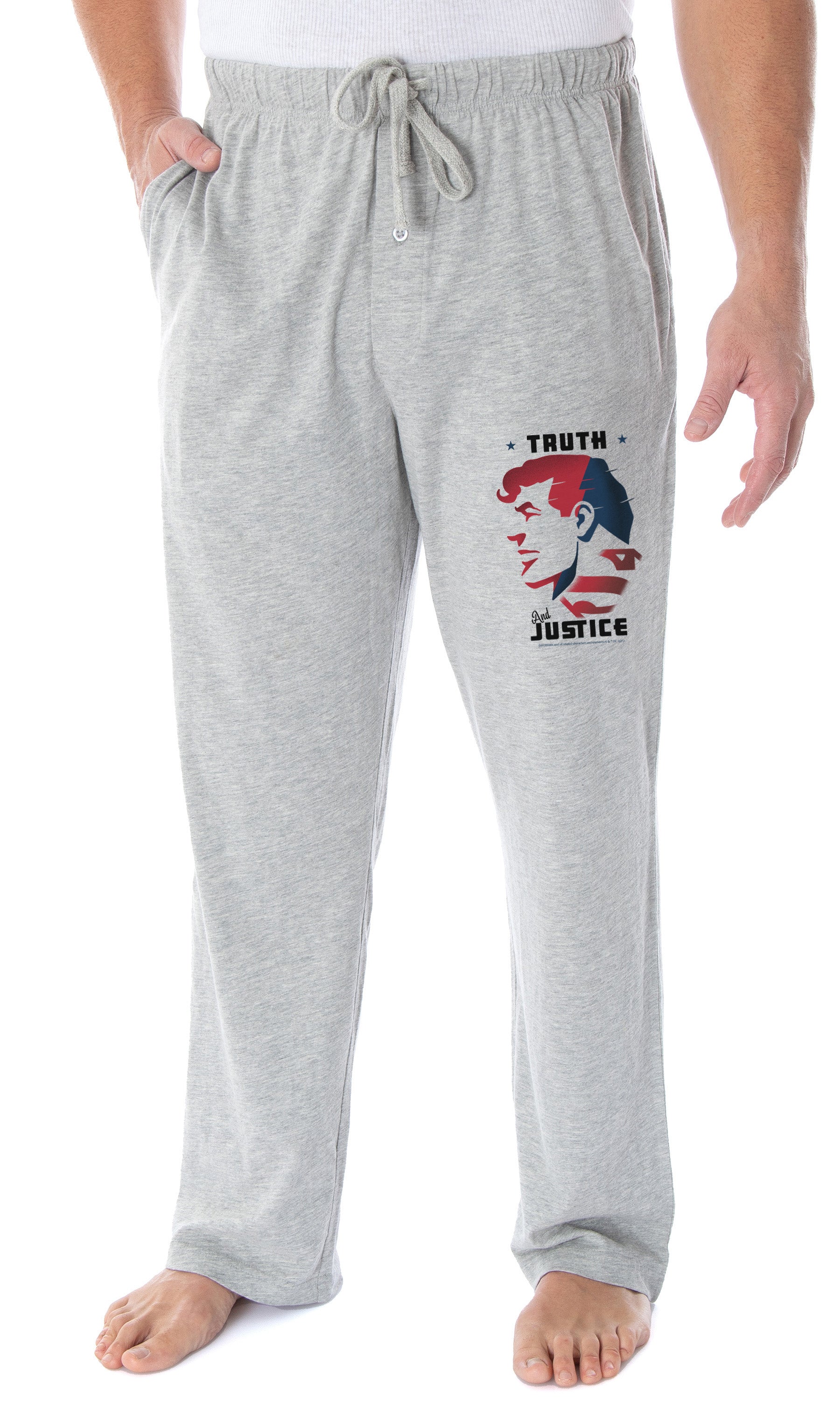 DC Mens' Superman Silhouette Truth and Justice Sleep Pajama Pants
