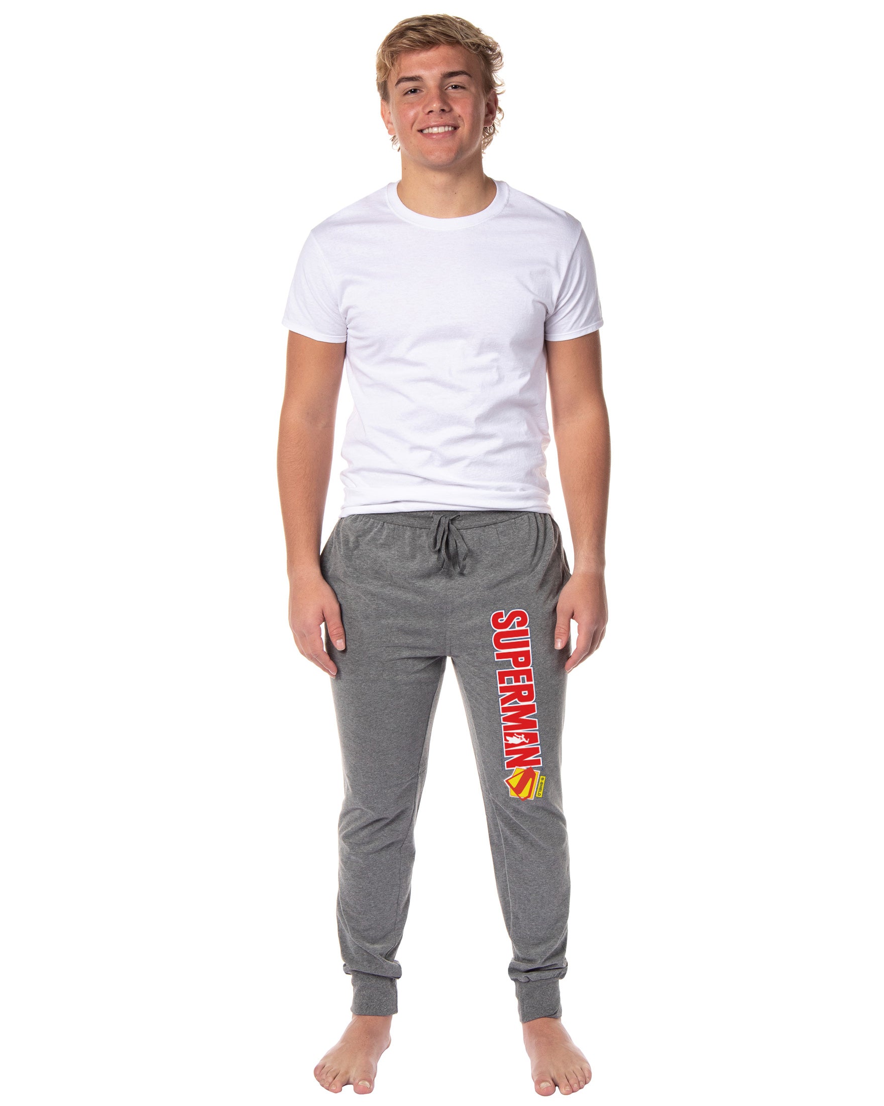 DC Comics Men's Superman 2025 Logo Sleep Jogger Pajama Pants