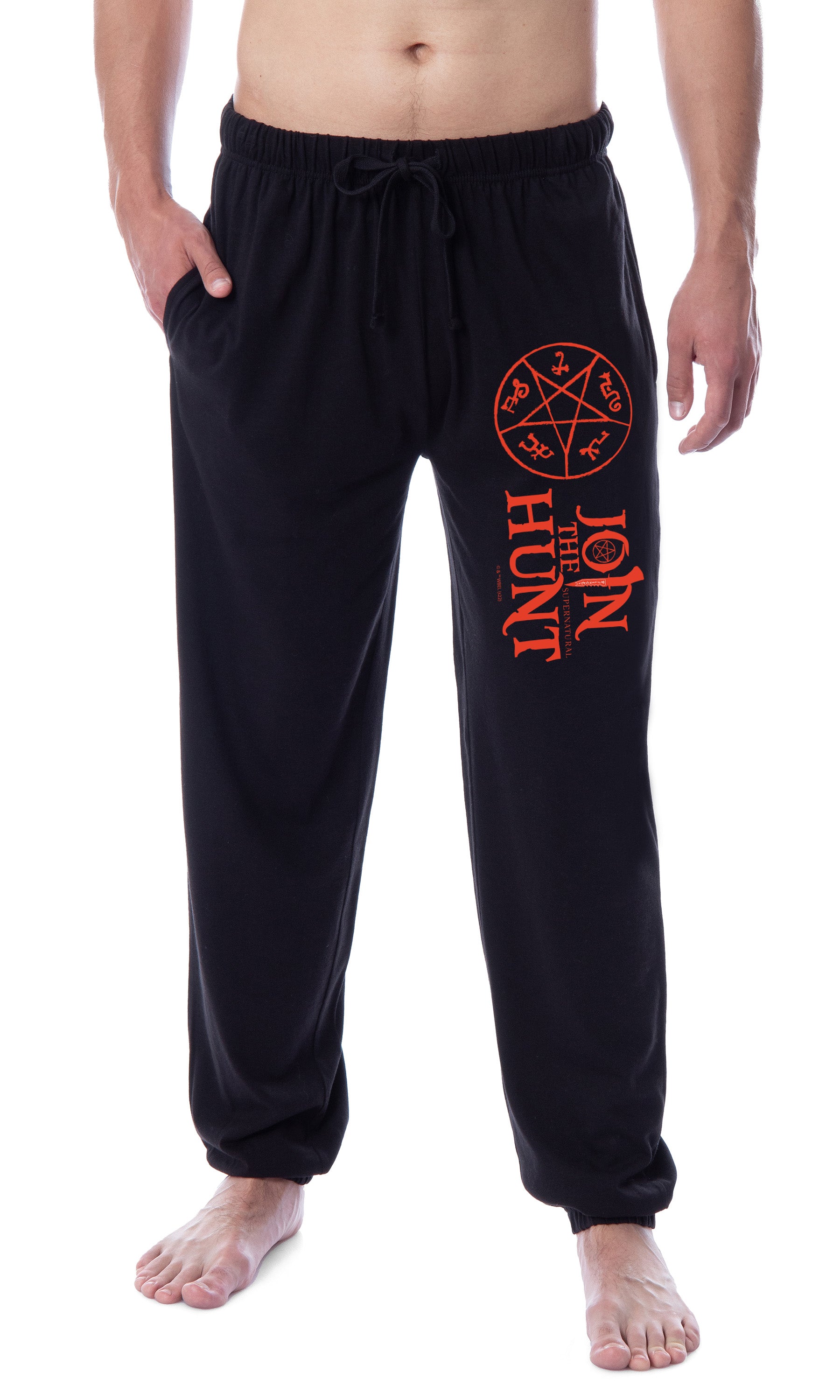 Supernatural Mens' Join The Hunt Devil's Trap Sleep Jogger Pajama Pants