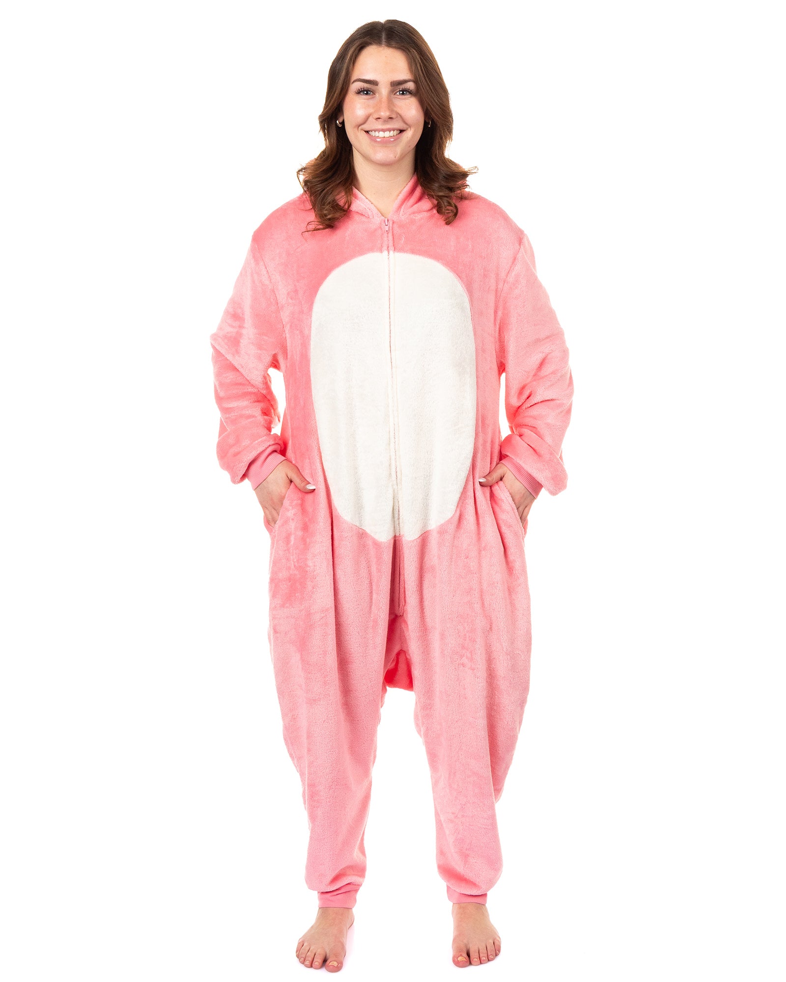 Squishmallows Union Suit Women's Kigurumi Pajama Costume (Axolotl, S/M)