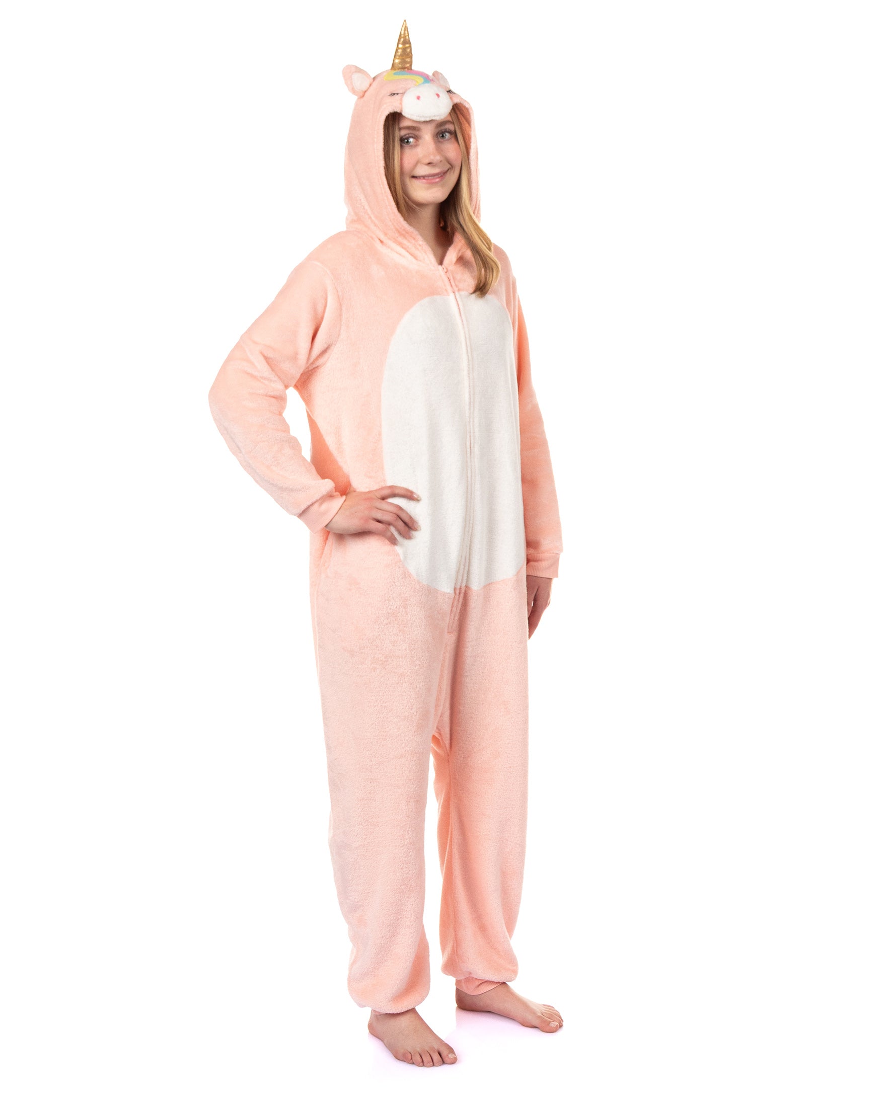Squishmallows Union Suit Girls' Kigurumi One Piece Pajamas (Unicorn, 10/12)