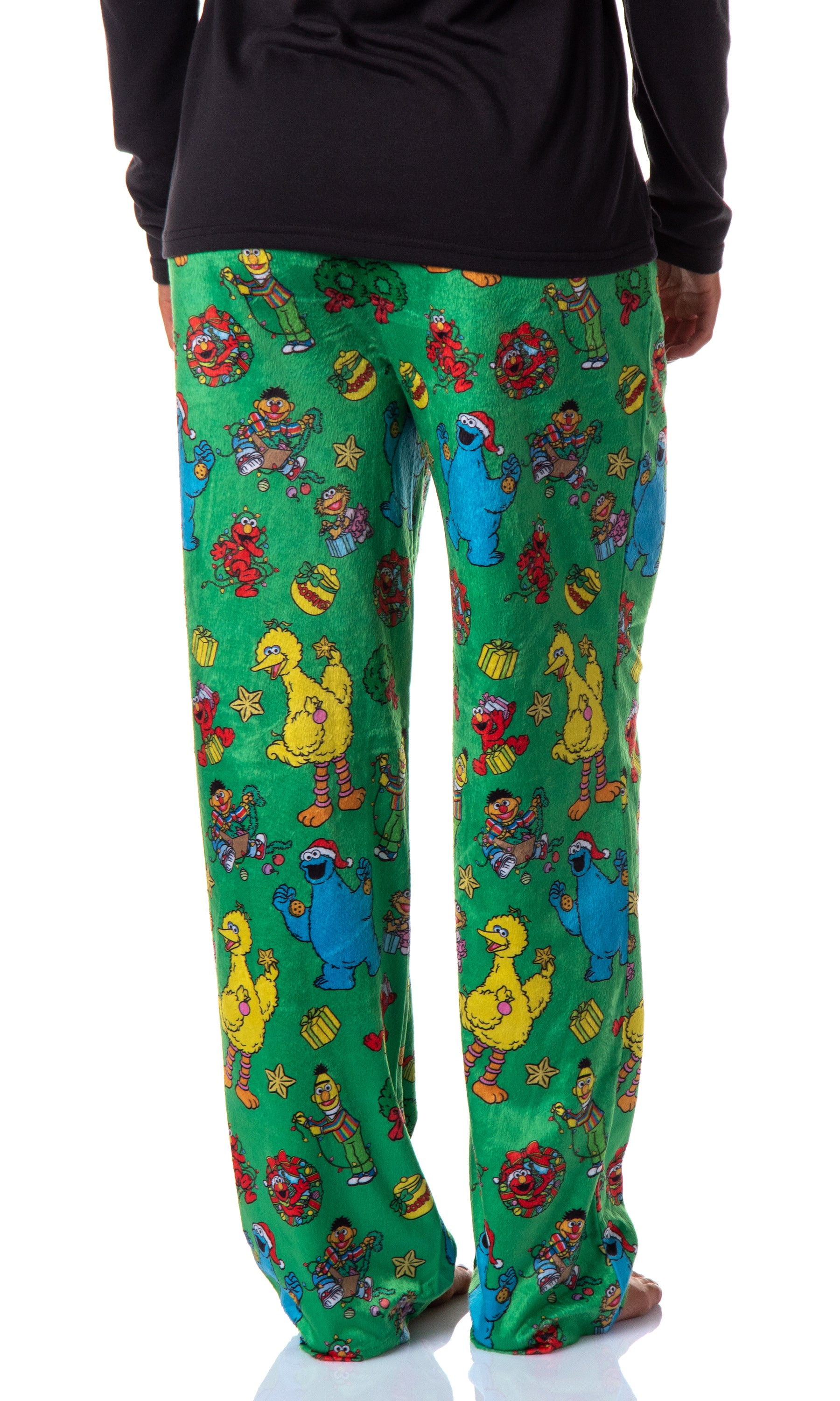 Sesame Street Women's Christmas Elmo Cookie Monster Sleep Pajama Pants