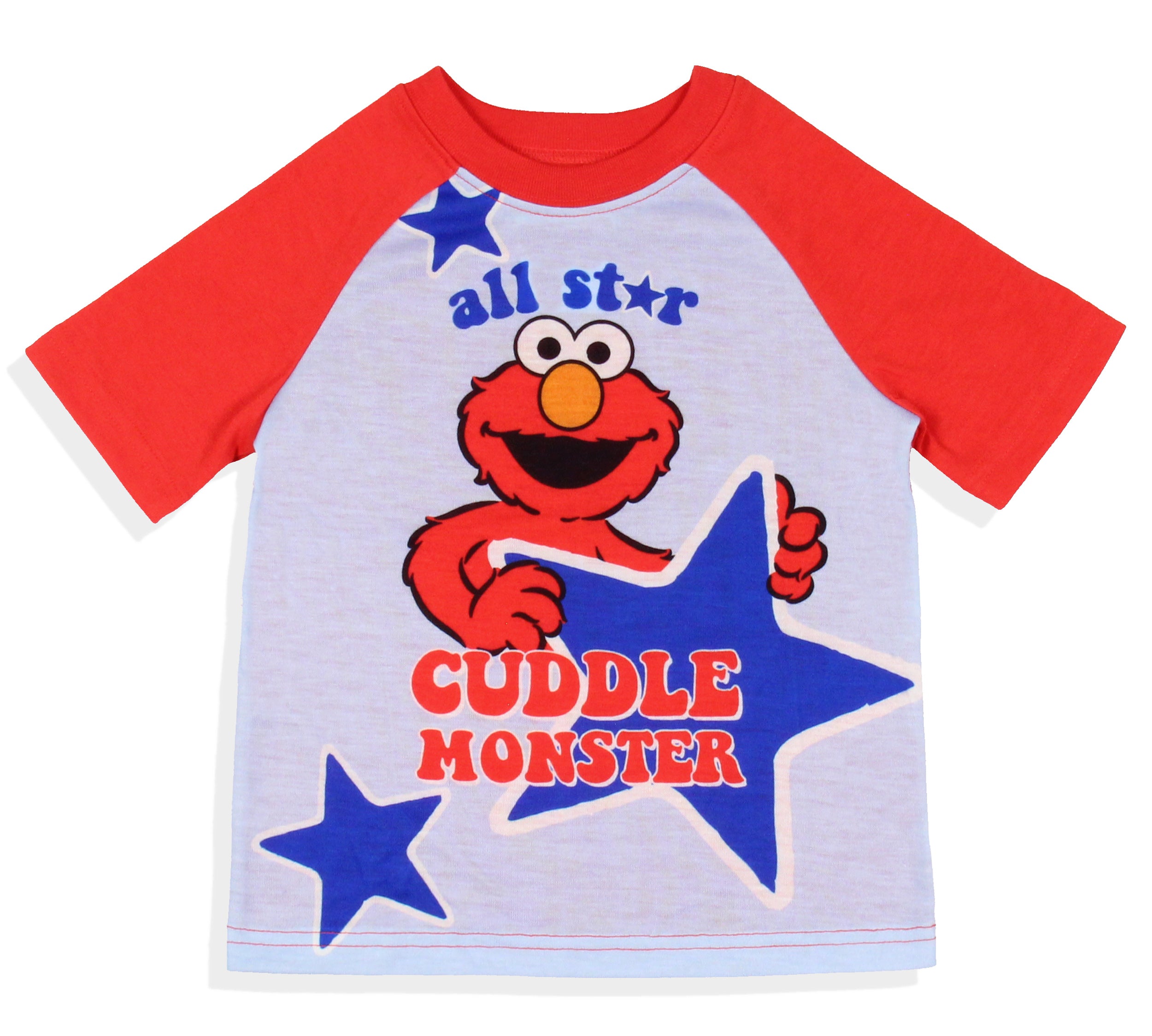 Sesame Street Toddler Boys' Elmo All Star Cuddle Monster Pajama Set Short