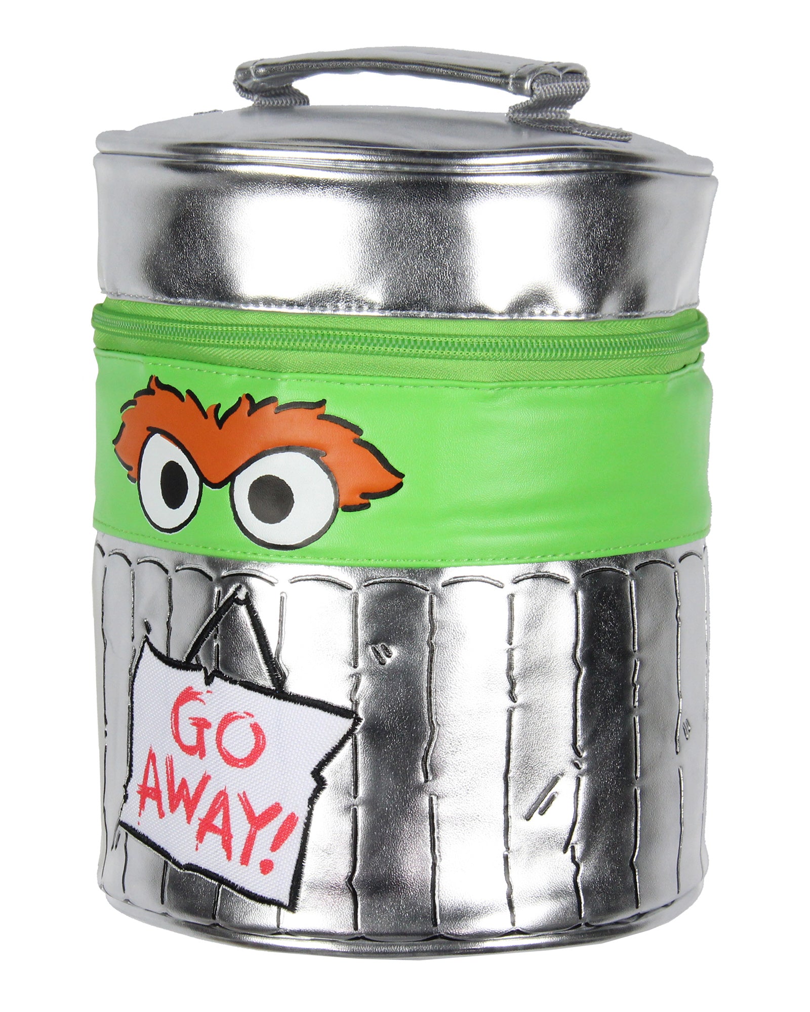 Sesame Street Oscar the Grouch Go Away Trash Shaped Insulated Lunch Box Bag Tote