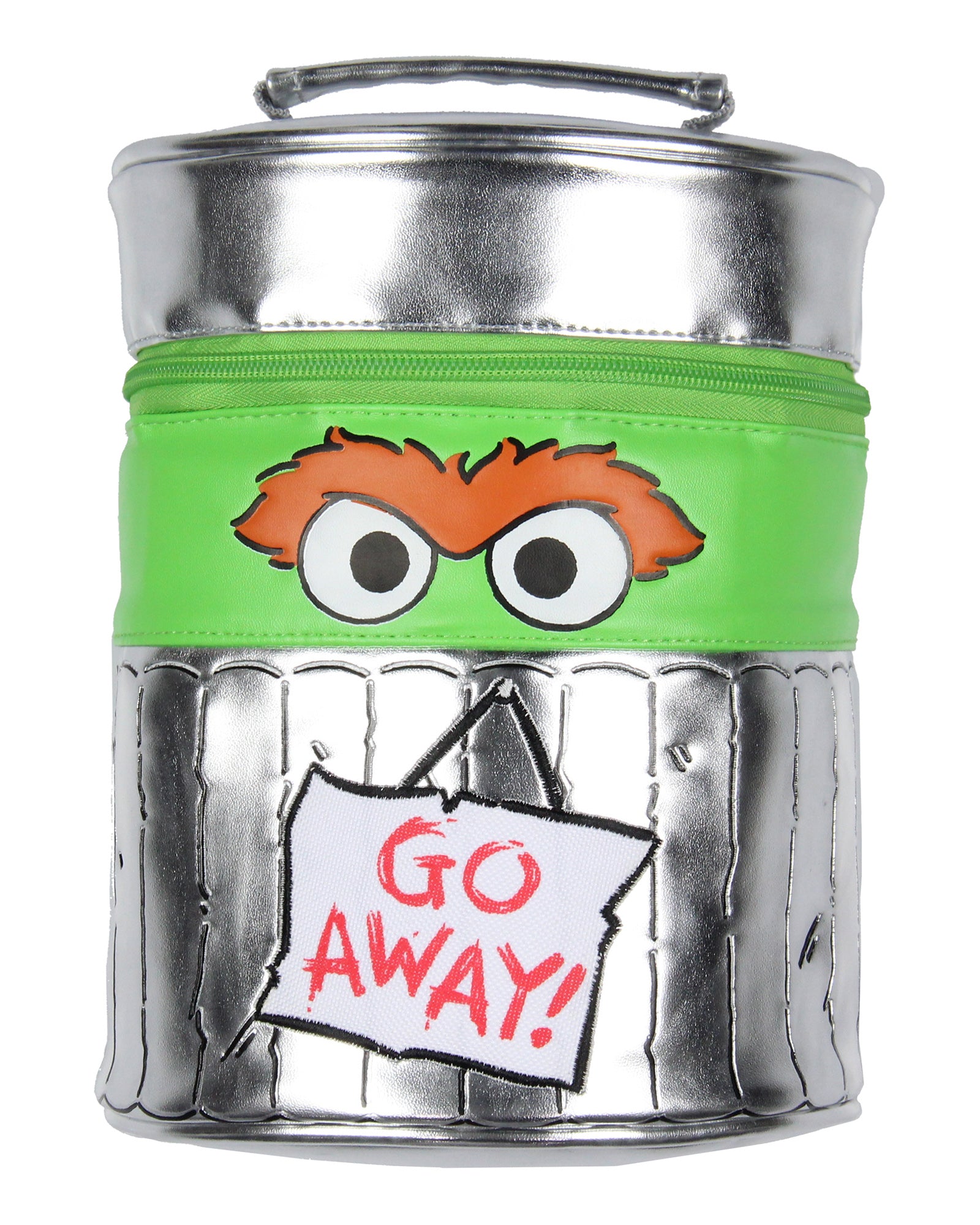 Sesame Street Oscar the Grouch Go Away Trash Shaped Insulated Lunch Box Bag Tote