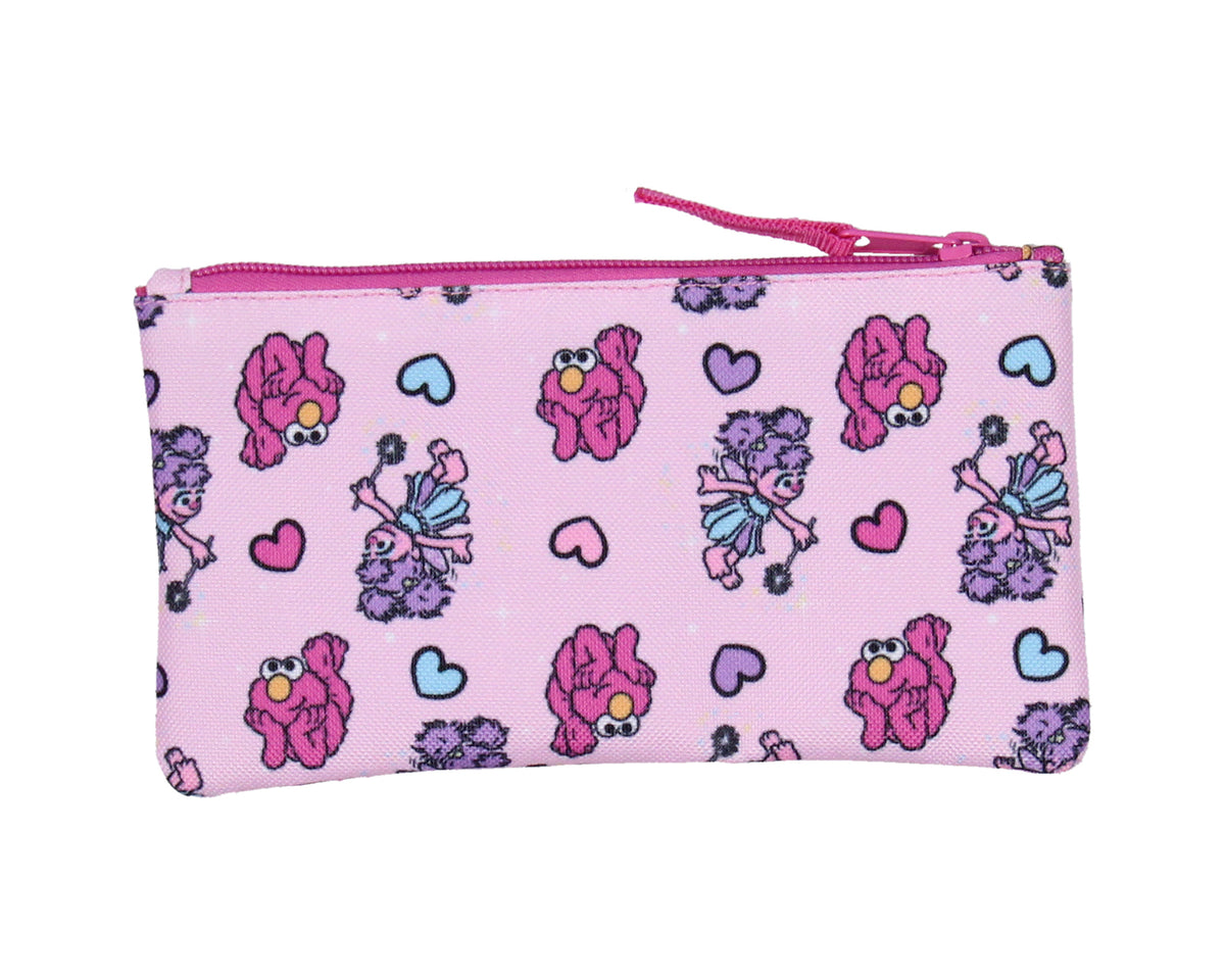 Sesame Street Friends Elmo Abby Cadabby 3 PC Backpack Lunch Box Pencil Pouch 16"