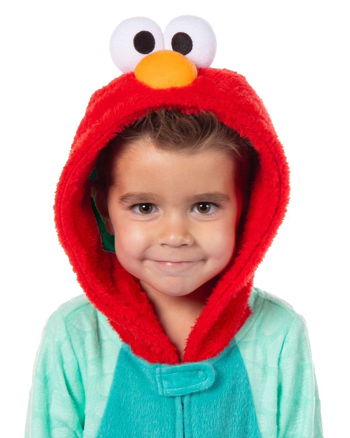 Sesame Street Toddler Kids Union Suit Footless Hooded Pajama