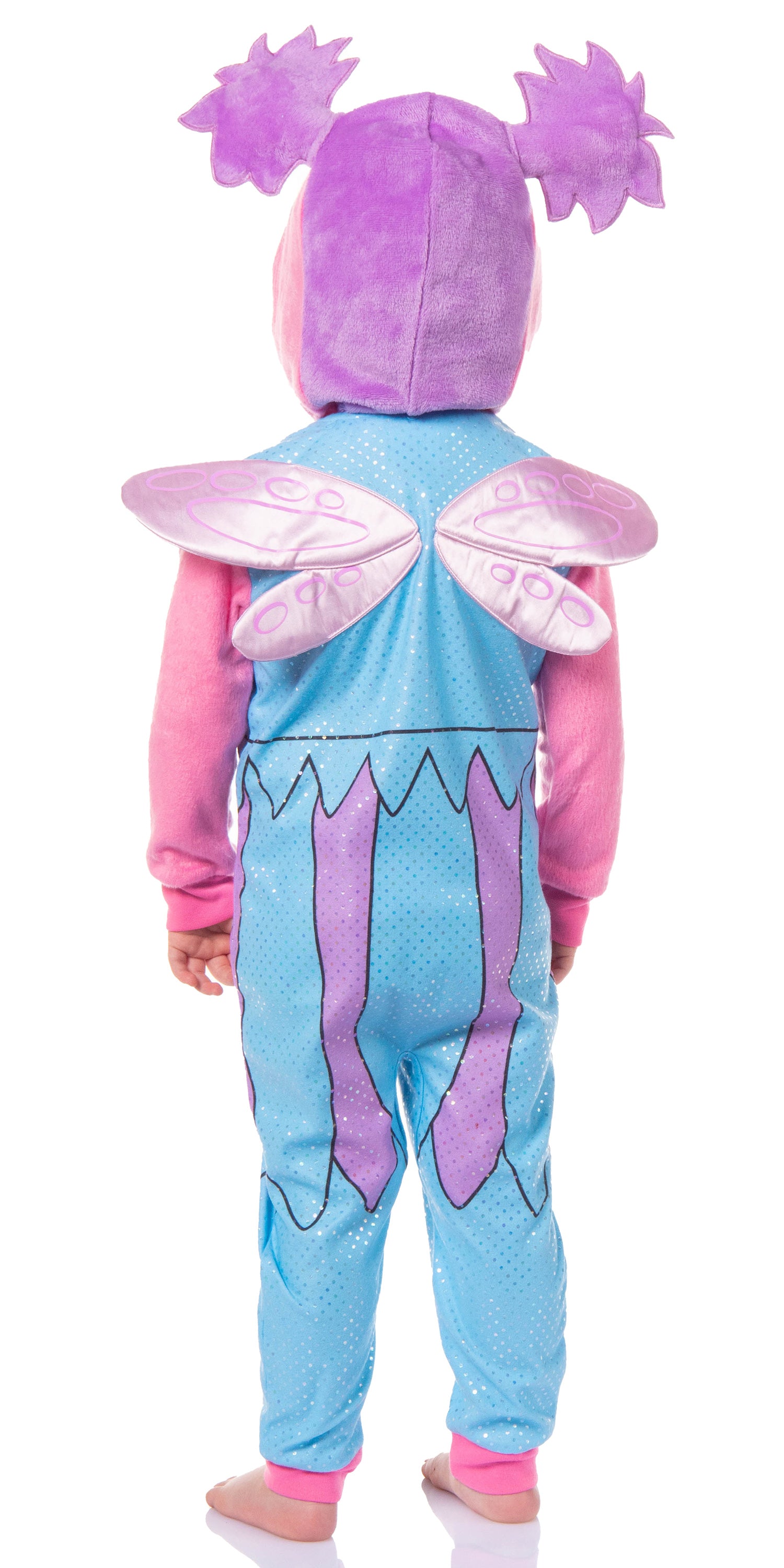 Sesame Street Toddler Kids Union Suit Footless Hooded Pajama