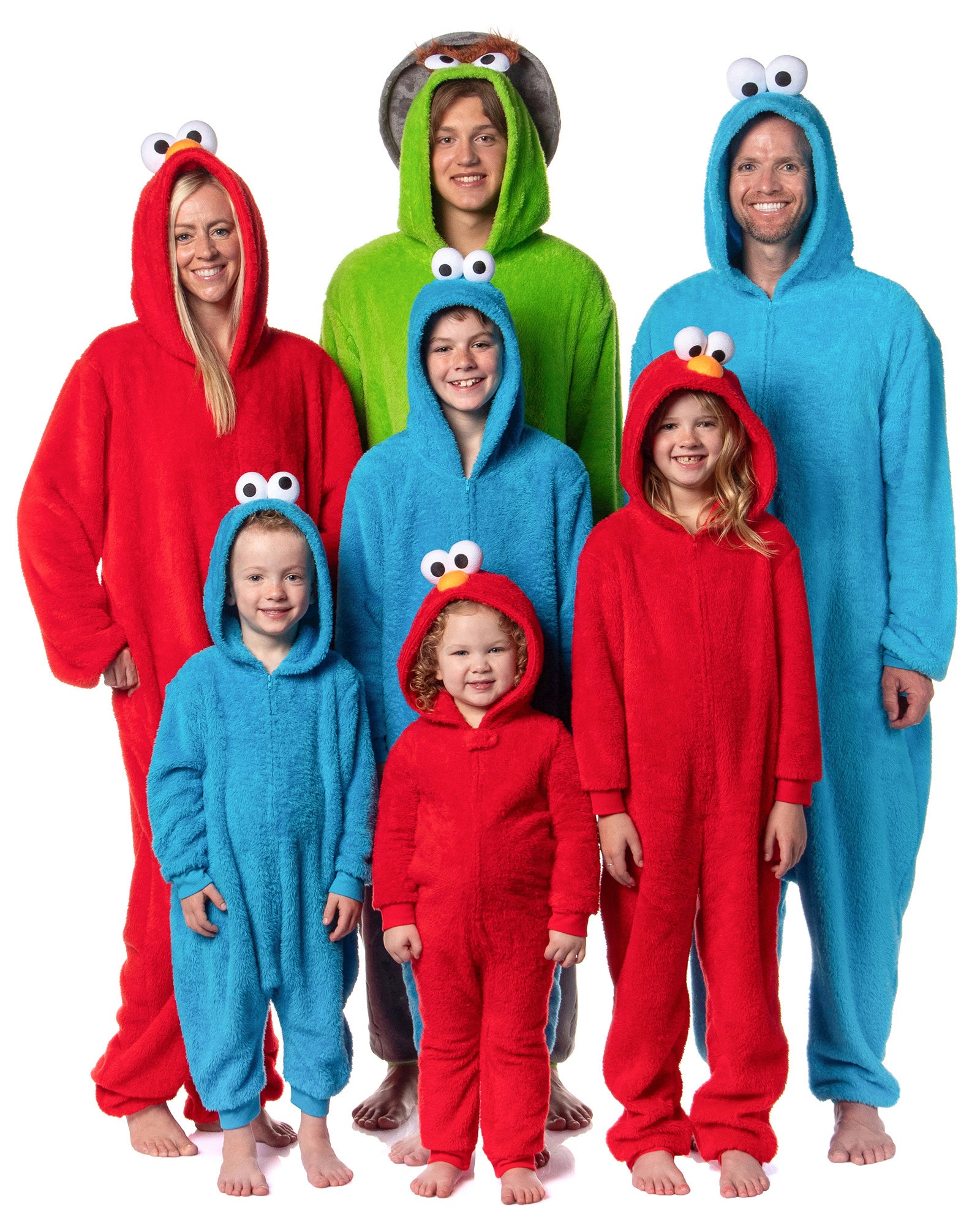 Sesame Street Union Suit Character Hooded Costume Kigurumi Pajama