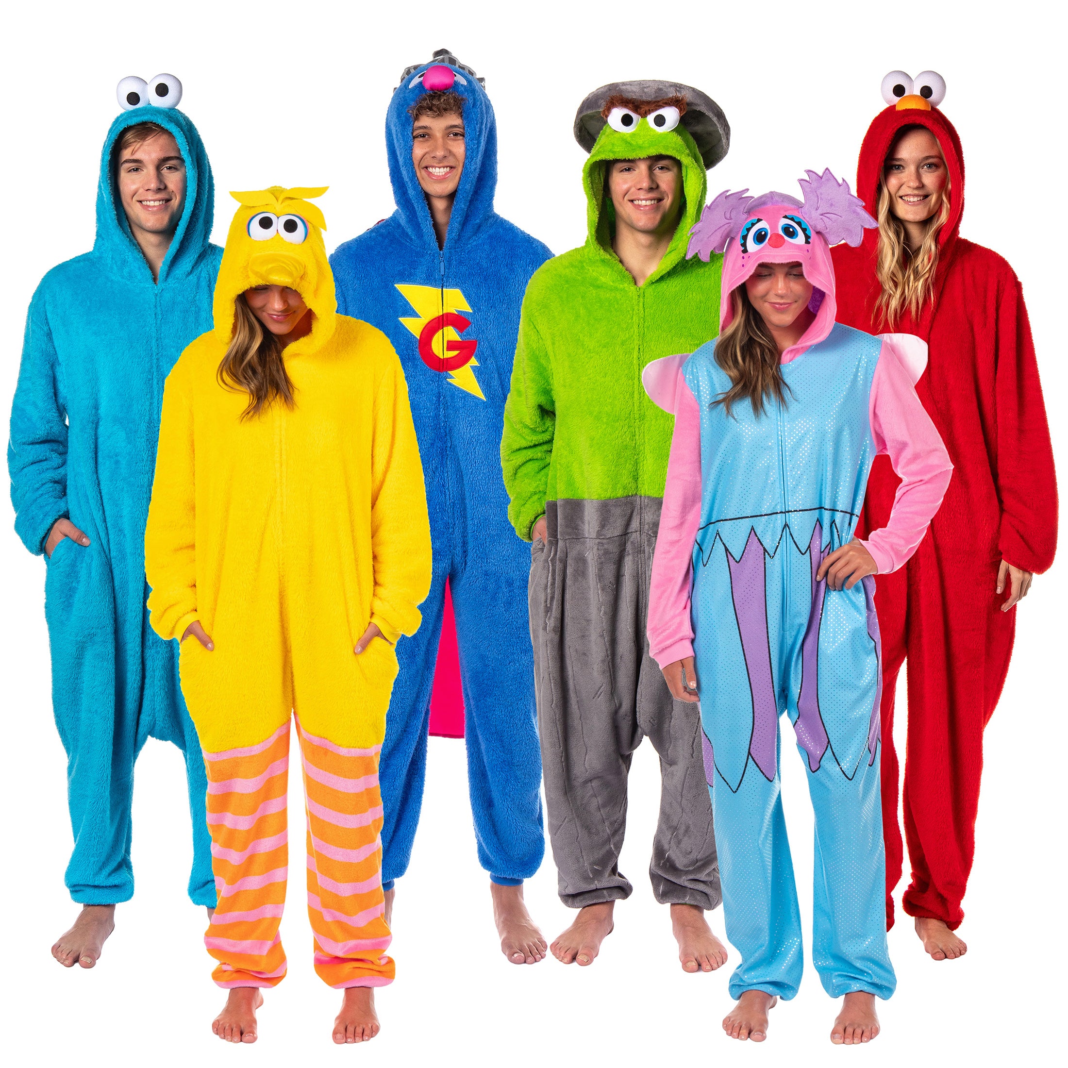Sesame Street Union Suit Character Hooded Costume Kigurumi Pajama