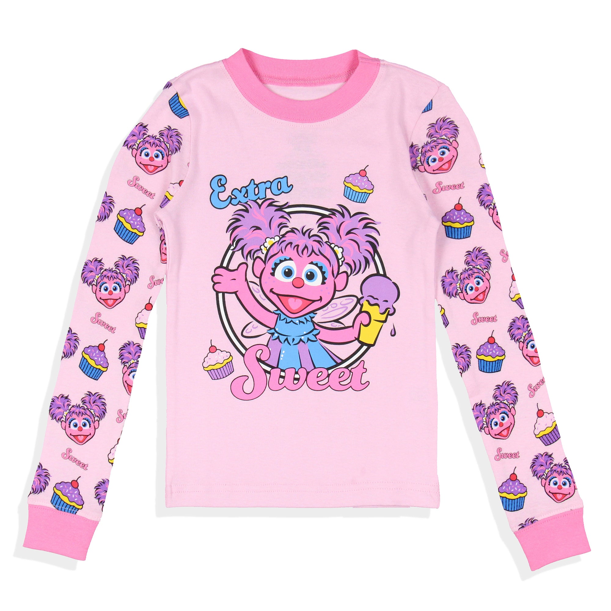 Sesame Street Toddler Girls' Abby Cadabby Extra Sweet Long Sleeve Pajama Set