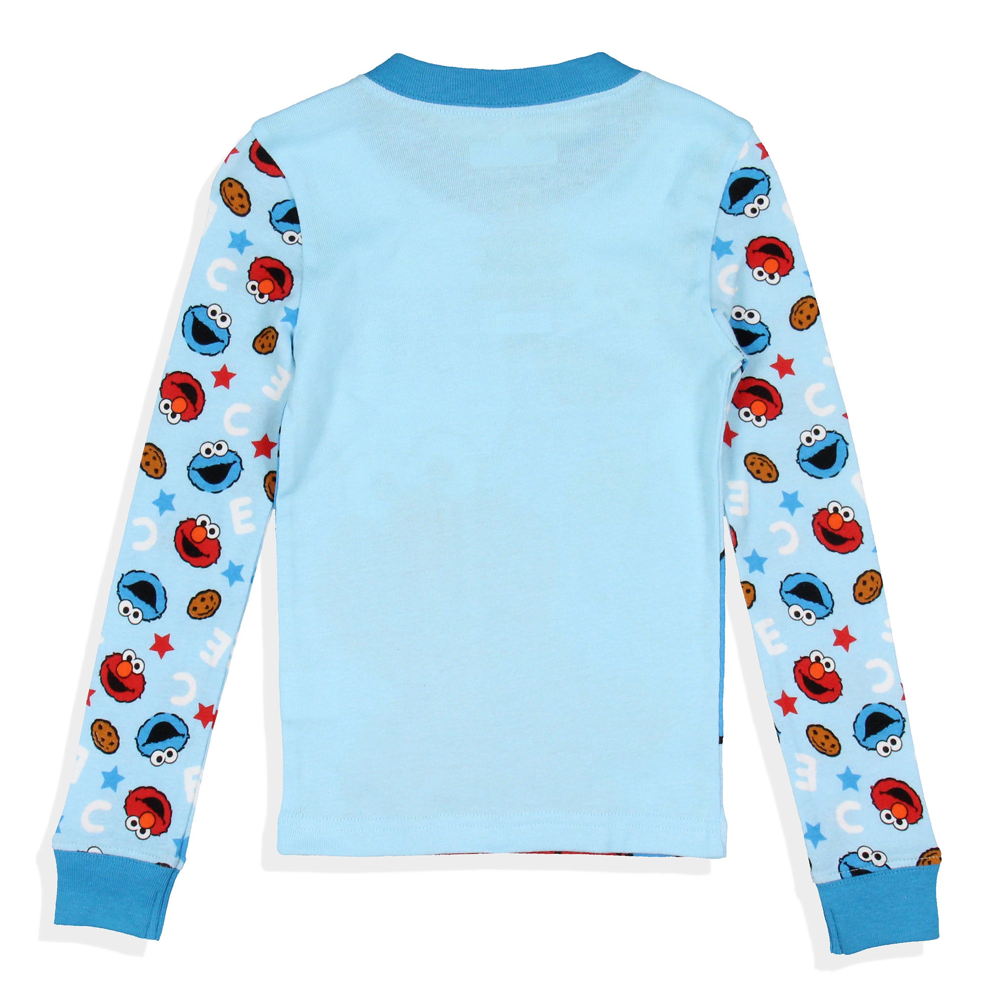 Sesame Street Toddler Boys' Cookie Monster Elmo Best Pals 2 Piece Long Sleeve Pajama Set (4T)