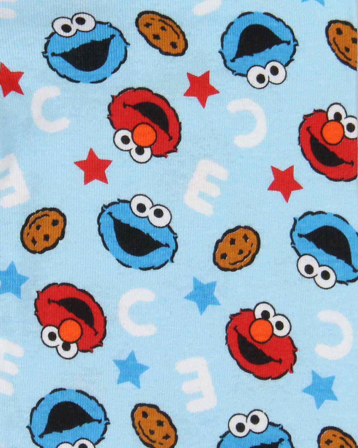Sesame Street Toddler Boys' Cookie Monster Elmo Best Pals 2 Piece Long Sleeve Pajama Set (5T)