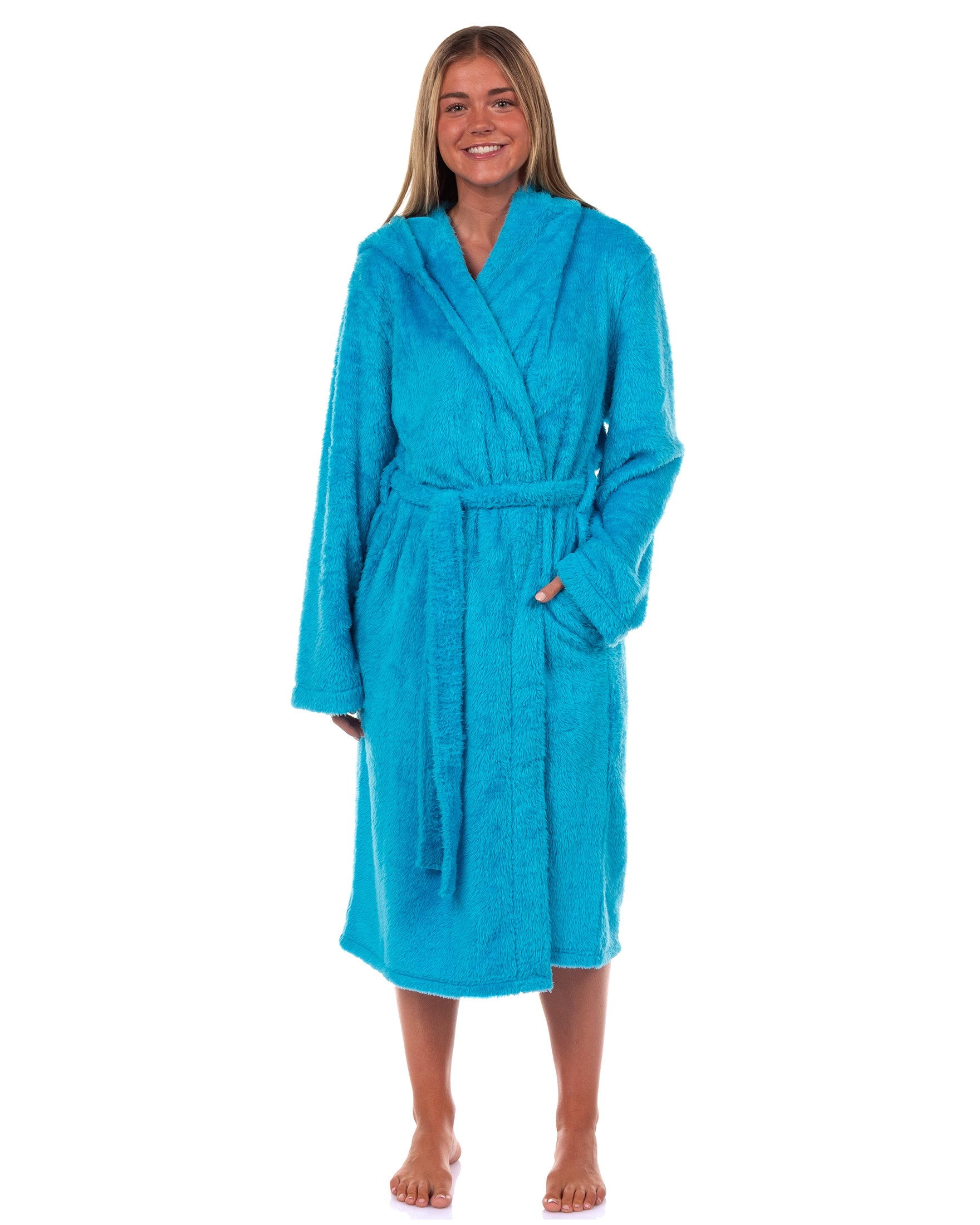 Sesame Street Robe Cookie Monster Adult Faux Fur Hooded Bathrobe