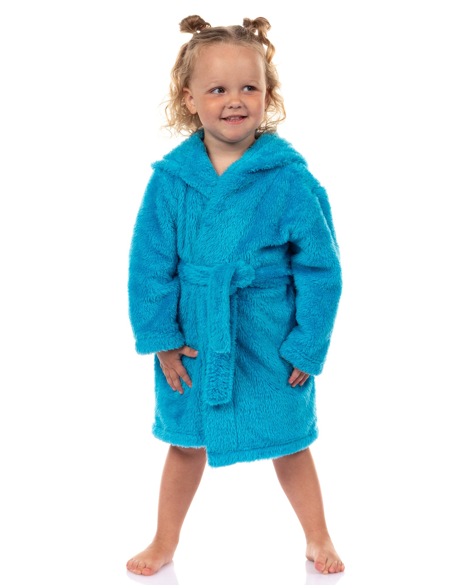 Sesame Street Robe Toddler Cookie Monster Faux Fur Hooded Bathrobe