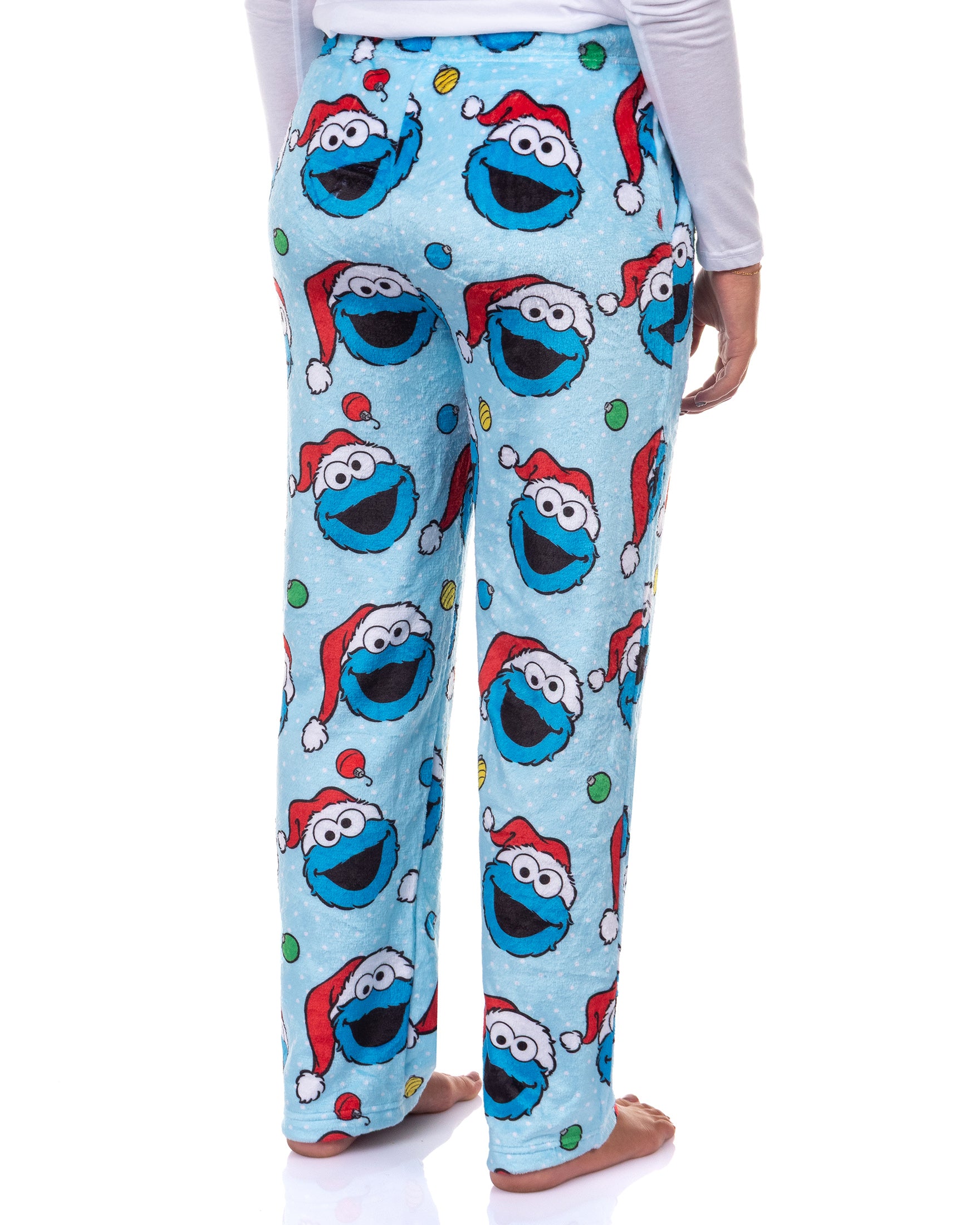 Sesame Street Cookie Monster Pajamas Women's Fleece Lounge Sleep Pants
