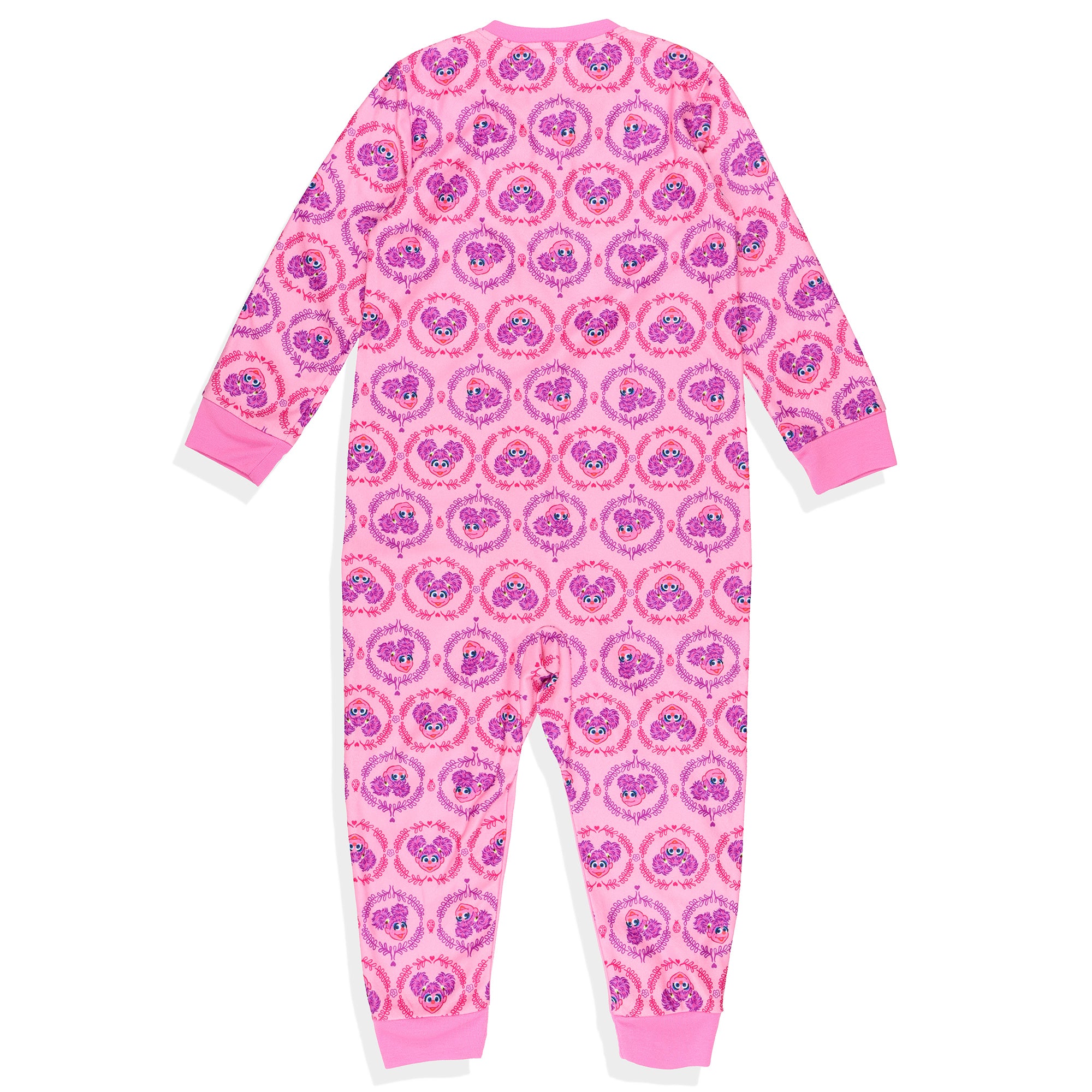 Sesame Street Pajamas Abby Toddler Girls' Front Zip Fleece Footless Sleeper