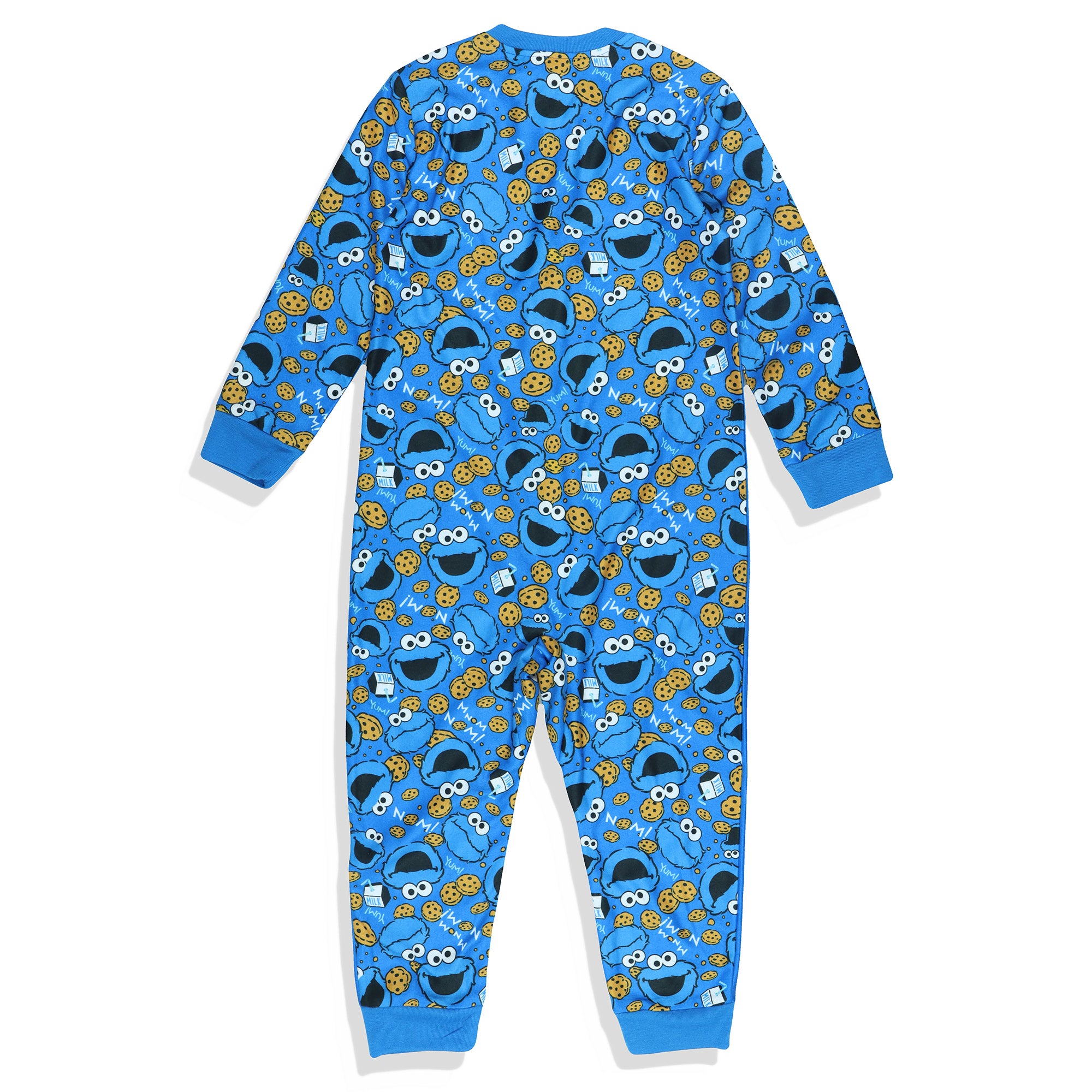 Sesame Street Cookie Monster Pajamas Toddler Zip Front Footless Sleeper