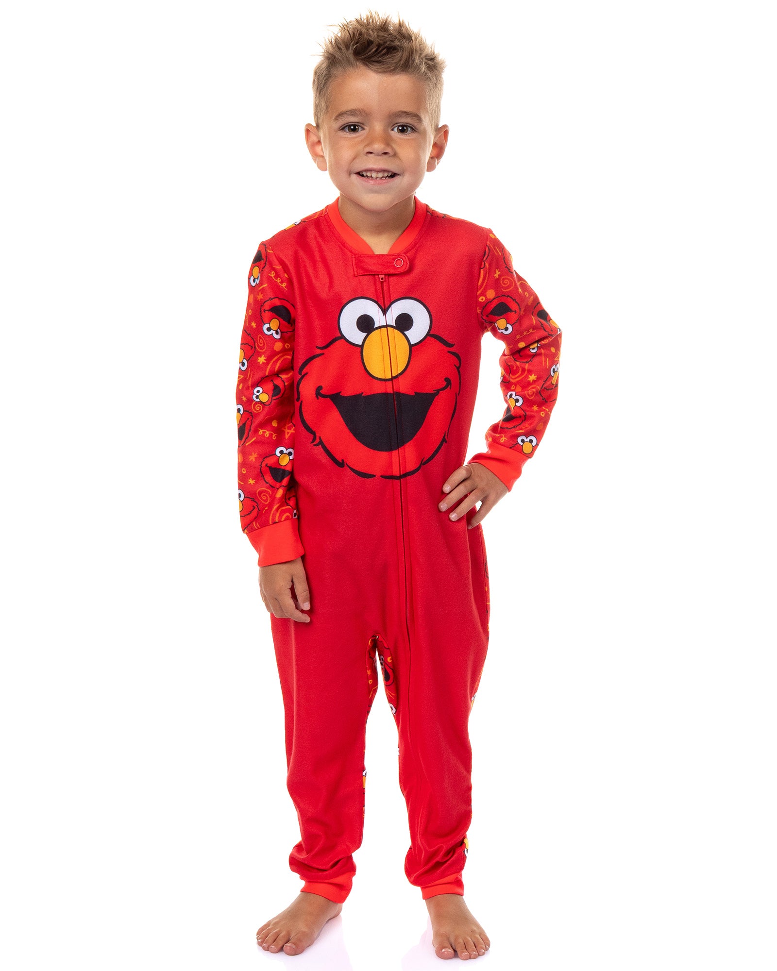 Sesame Street Elmo Pajamas Toddler Soft Fleece Footless Sleeper One Piece PJ