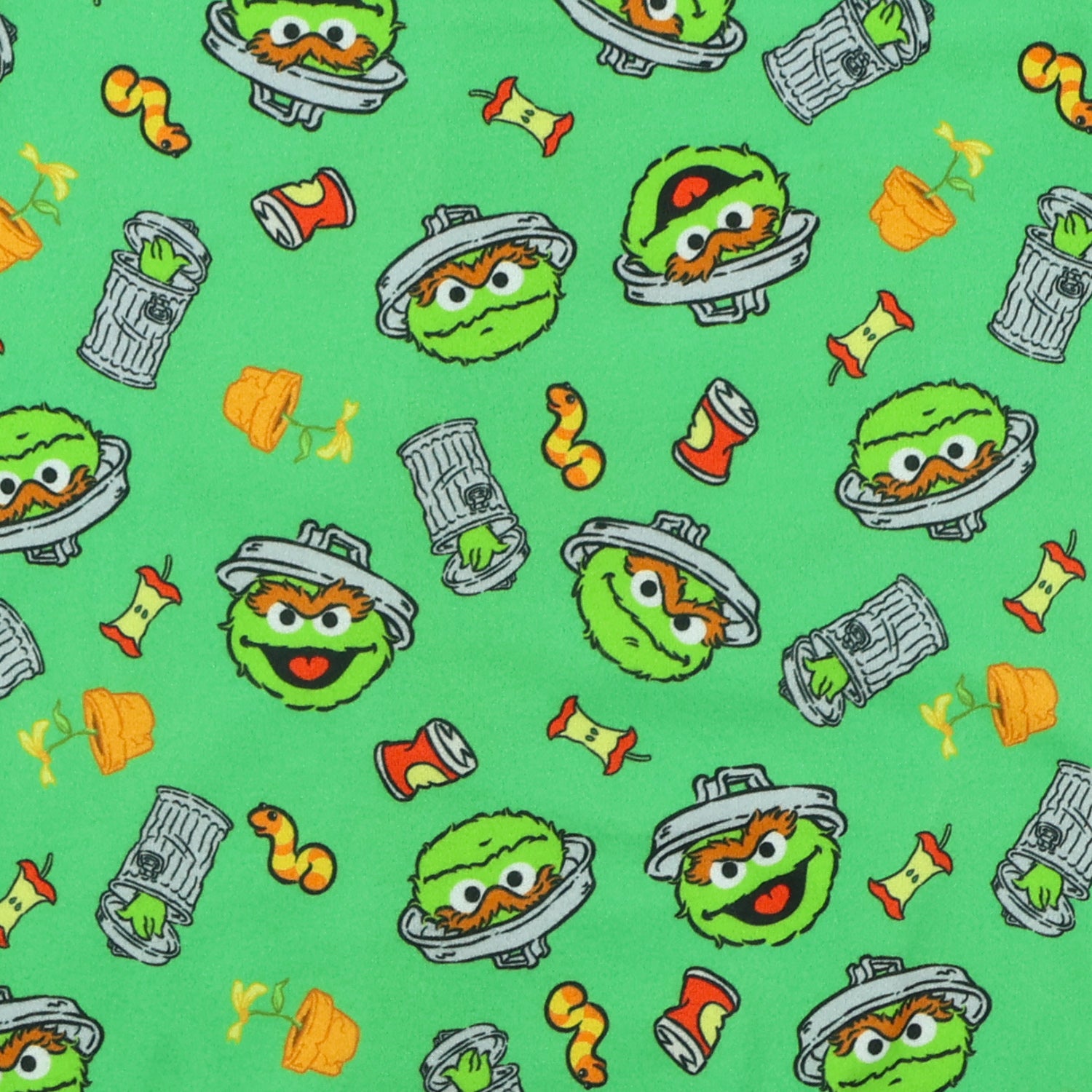 Sesame Street Pajamas Toddler Oscar The Grouch Zip Front Footless Sleeper