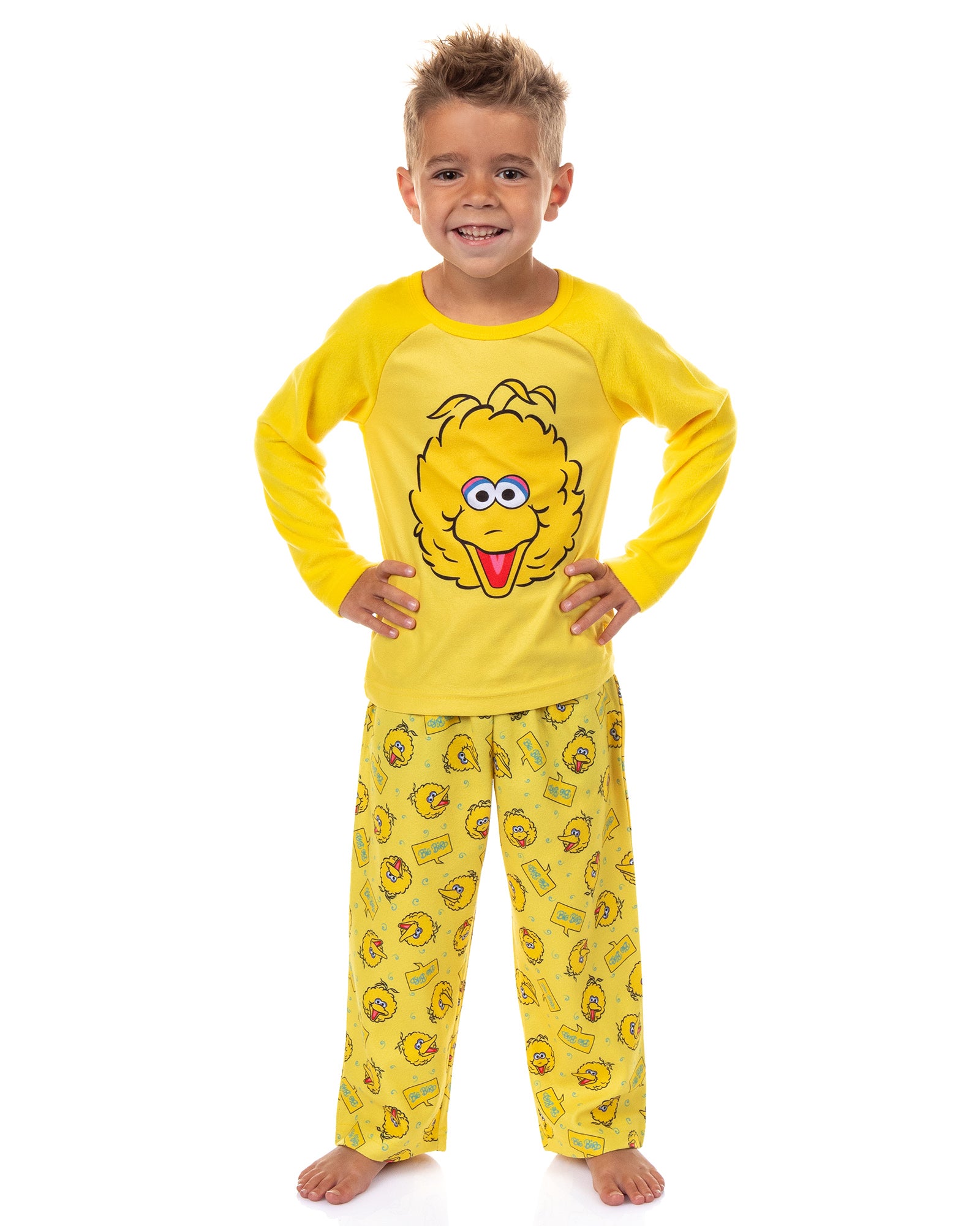 Sesame Street Pajamas Toddler Big Bird Long Sleeve and Pant PJ Set
