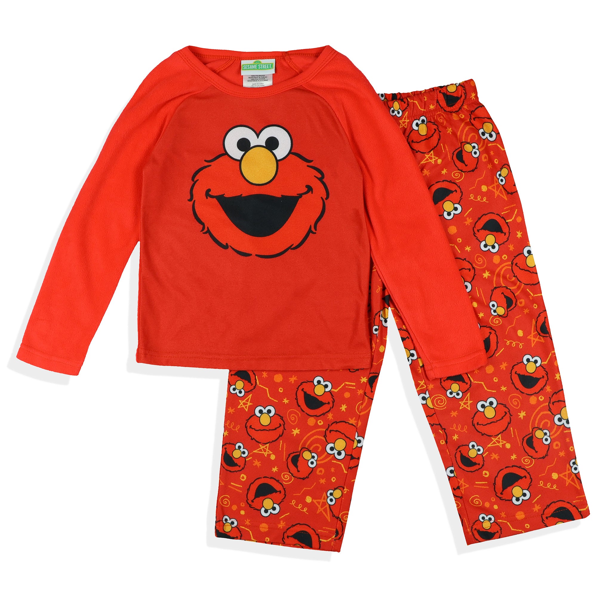 Sesame Street Elmo Pajamas Girls' 2-Piece Lounge Sleep Set