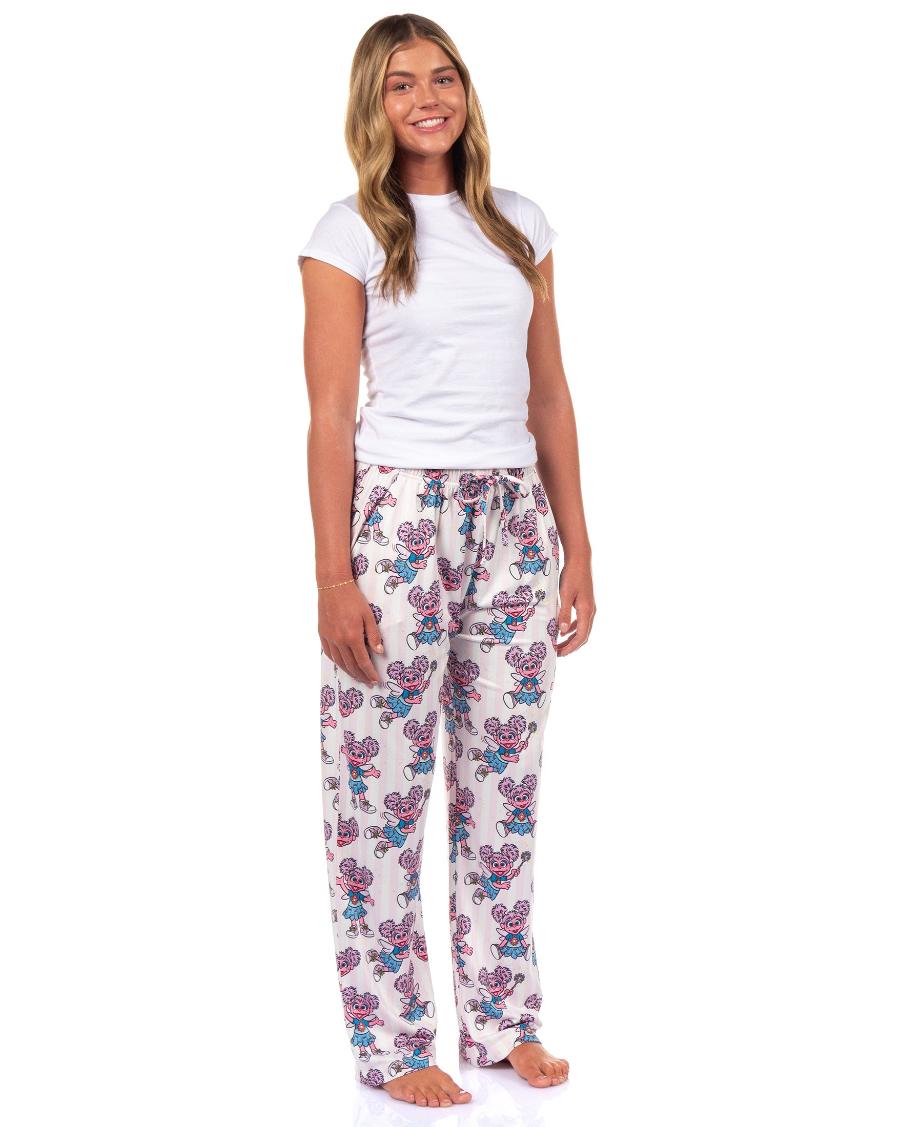 Sesame Street Pajama Pants Women's Abby Cadabby AOP Lounge Sleep Bottoms