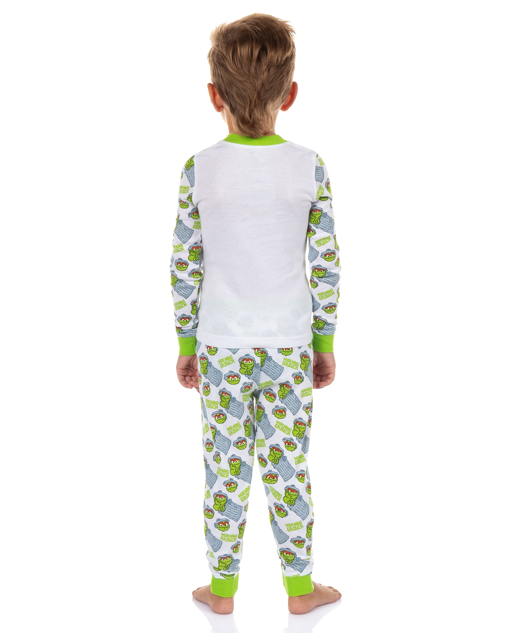 Oscar the Grouch Toddler Boys' Morning Grouch Tight Fit Pajama