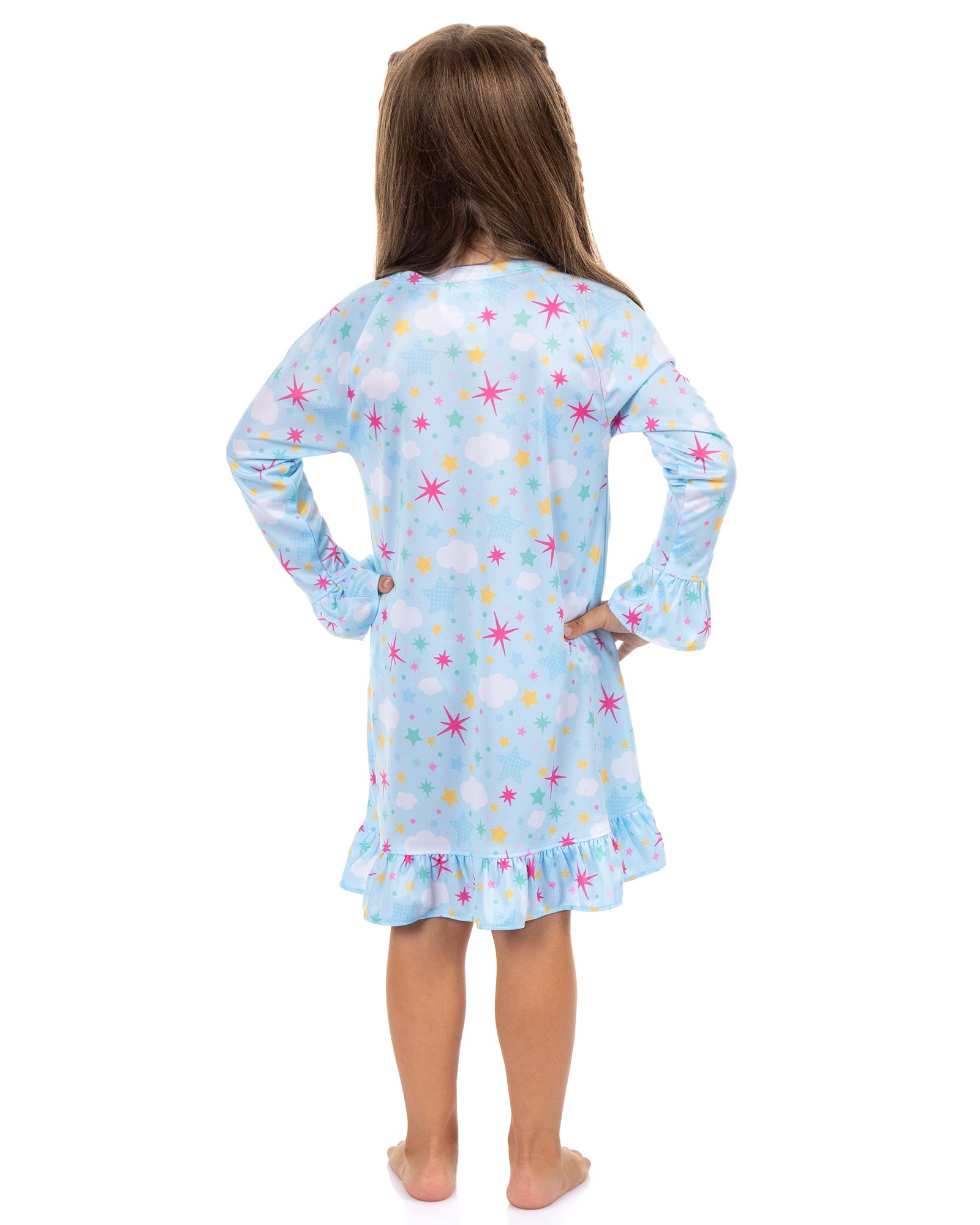 Sesame Street Toddler Girls Elmo Pajama Sweet Dreams Long Sleeve Ruffle Gown