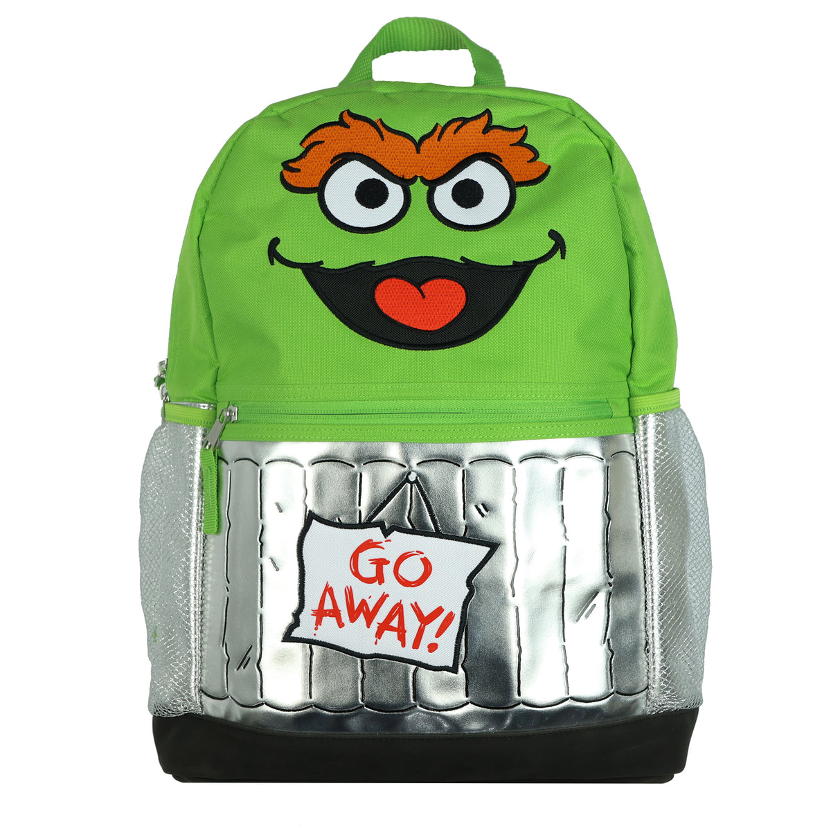 Sesame Street Oscar the Grouch Go Away! Backpack 16" Padded Adjustable Straps