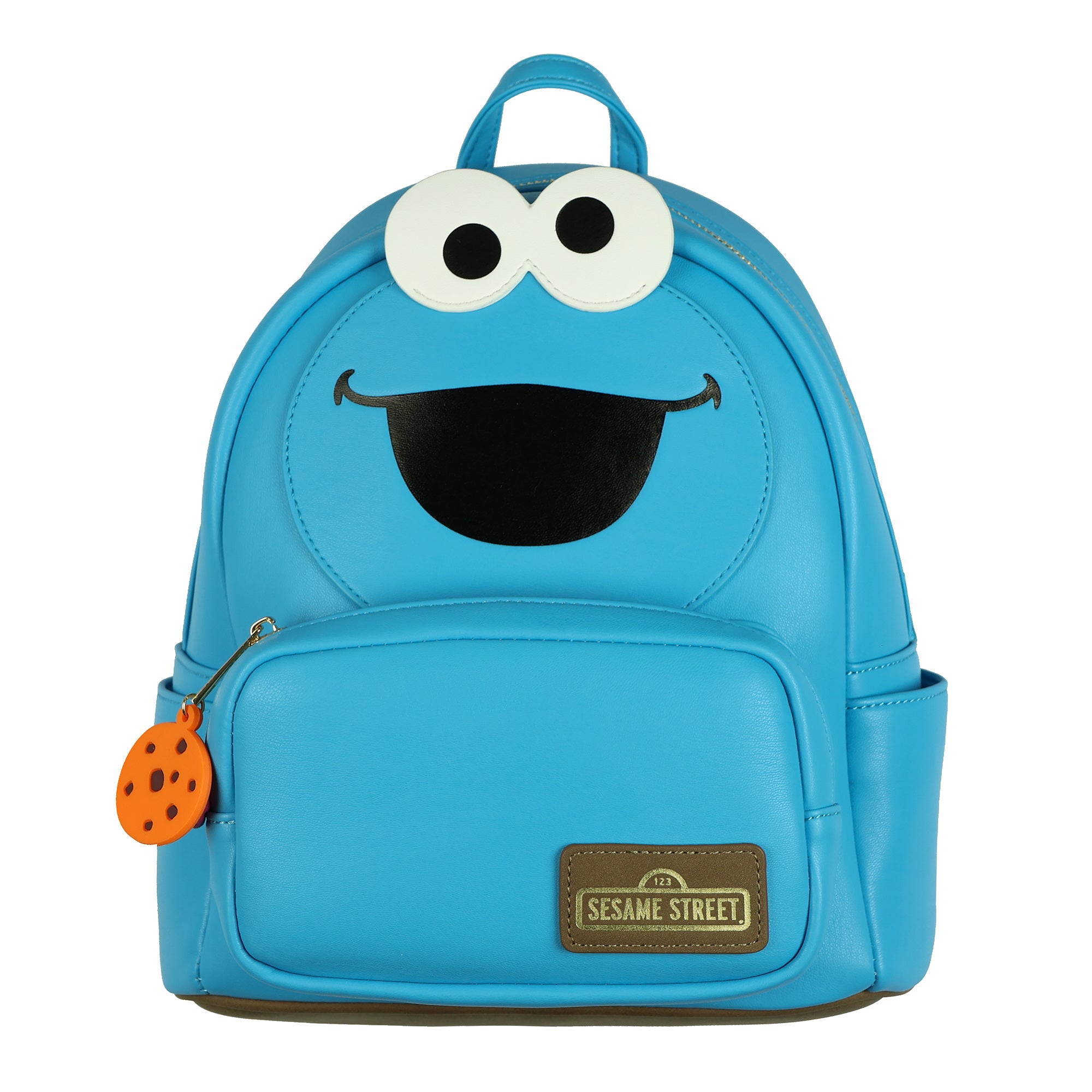 Sesame Street Cookie Monster 11" Mini Backpack Character Faux-Leather Small Purse
