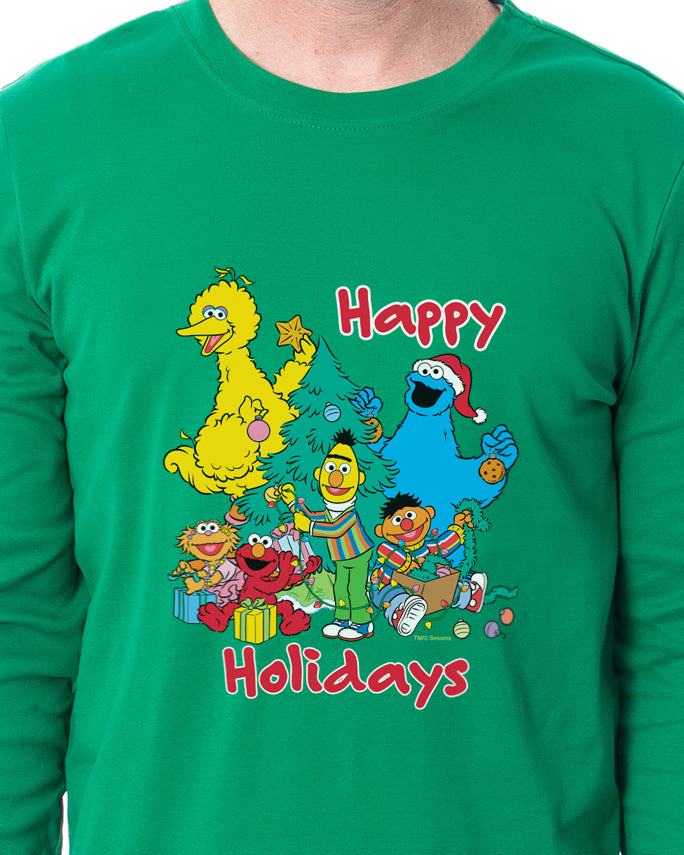 Sesame Street Unisex Family Christmas Happy Holidays Sleep Pajama Set