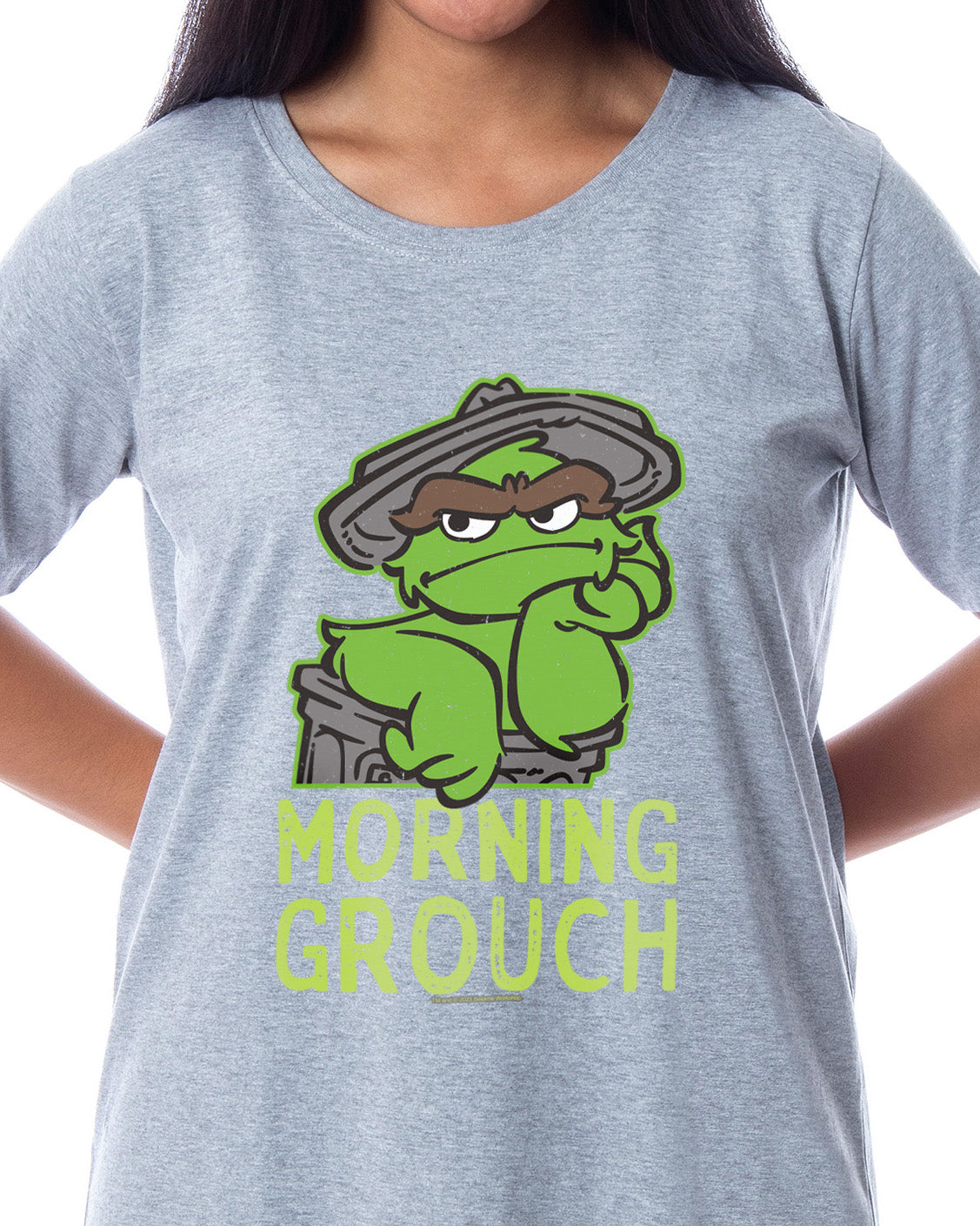 Sesame Street Women's Oscar the Grouch Pajama Dorm Sleep Shirt Nightgown