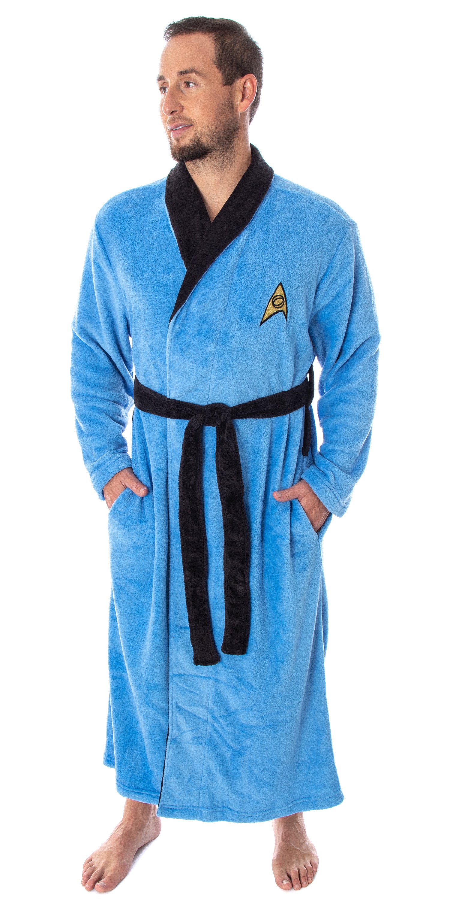 Star Trek The Original Series Adult Costume Fleece Plush Robe Bathrobe