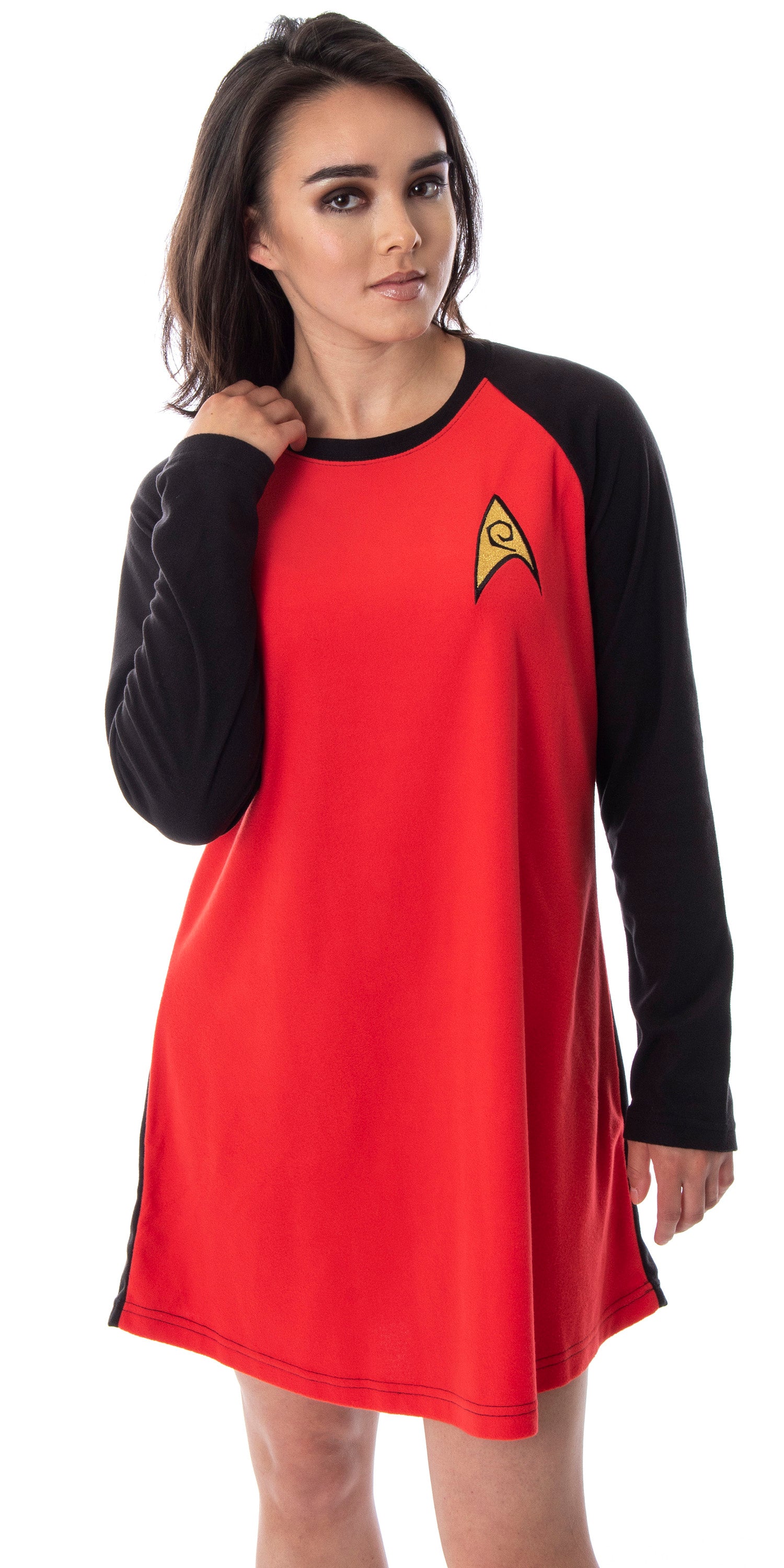 Star Trek Original Series Women's Juniors Raglan Sleep Shirt Nightgown