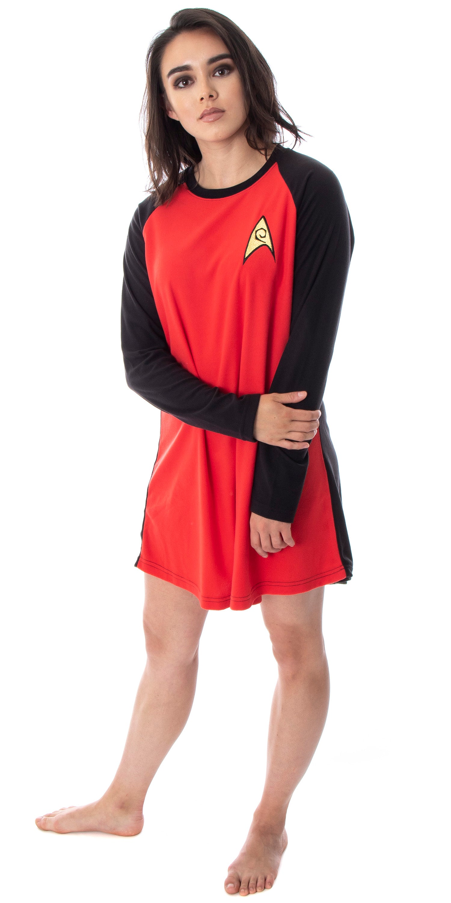 Star Trek Original Series Women's Juniors Raglan Sleep Shirt Nightgown