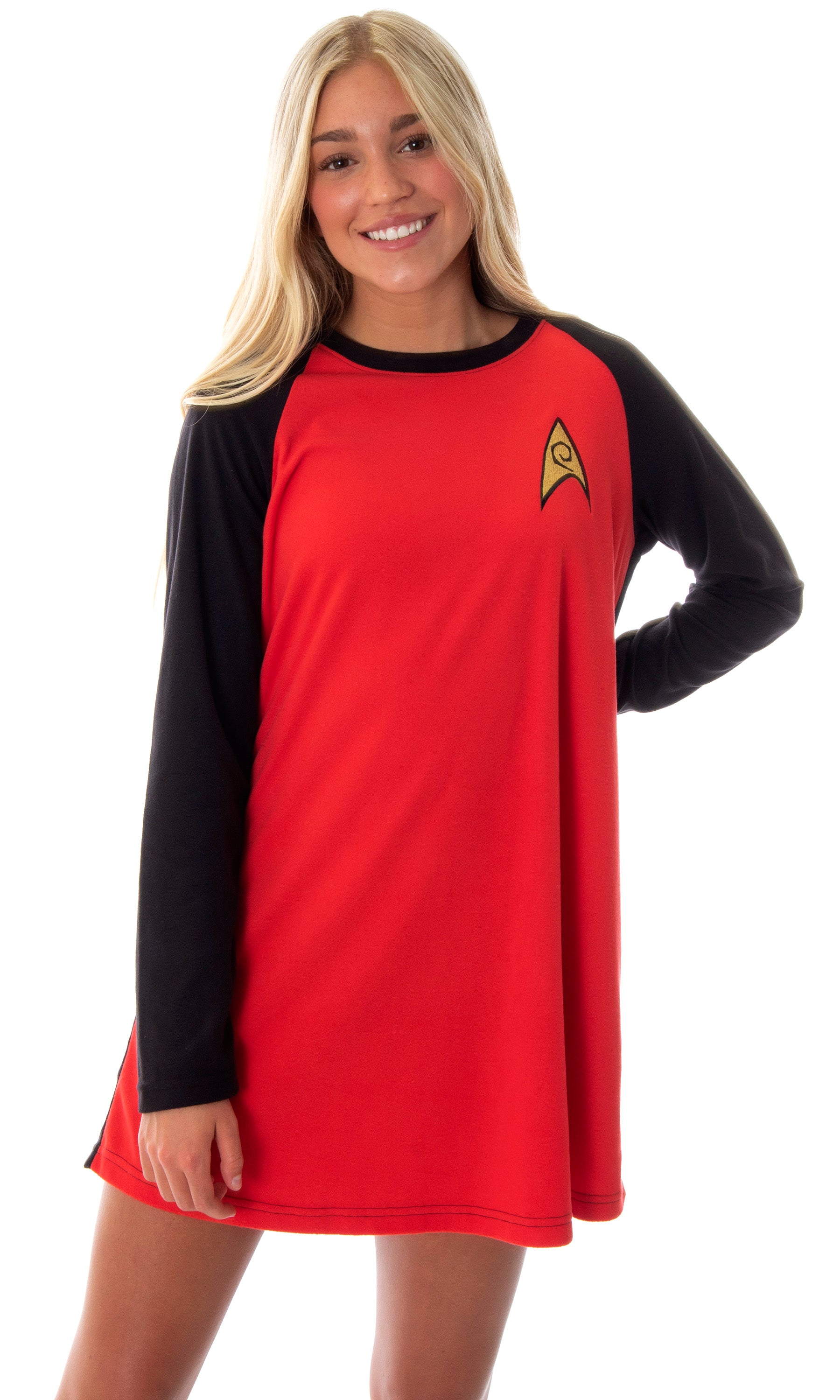 Star Trek Original Series Women's Juniors Raglan Sleep Shirt Nightgown