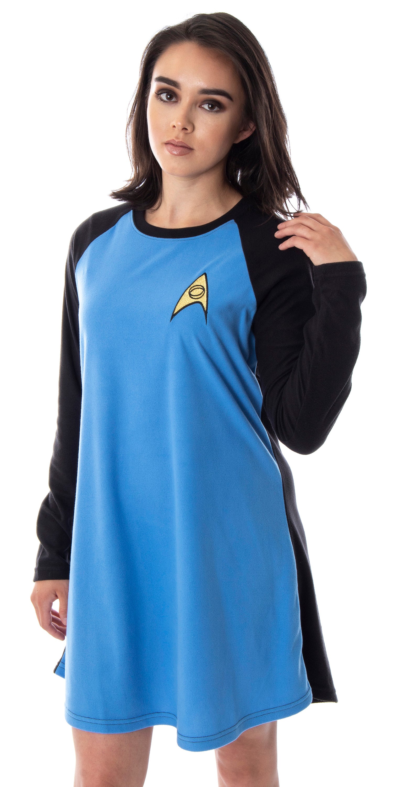 Star Trek Original Series Women's Juniors Raglan Sleep Shirt Nightgown