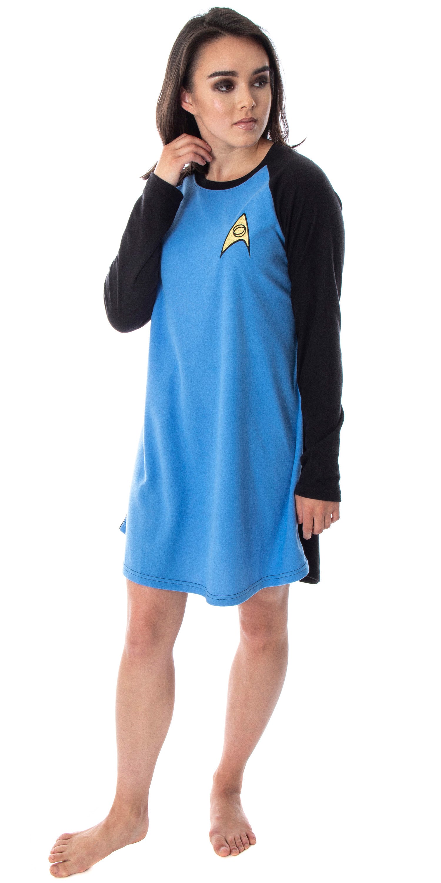Star Trek Original Series Women's Juniors Raglan Sleep Shirt Nightgown